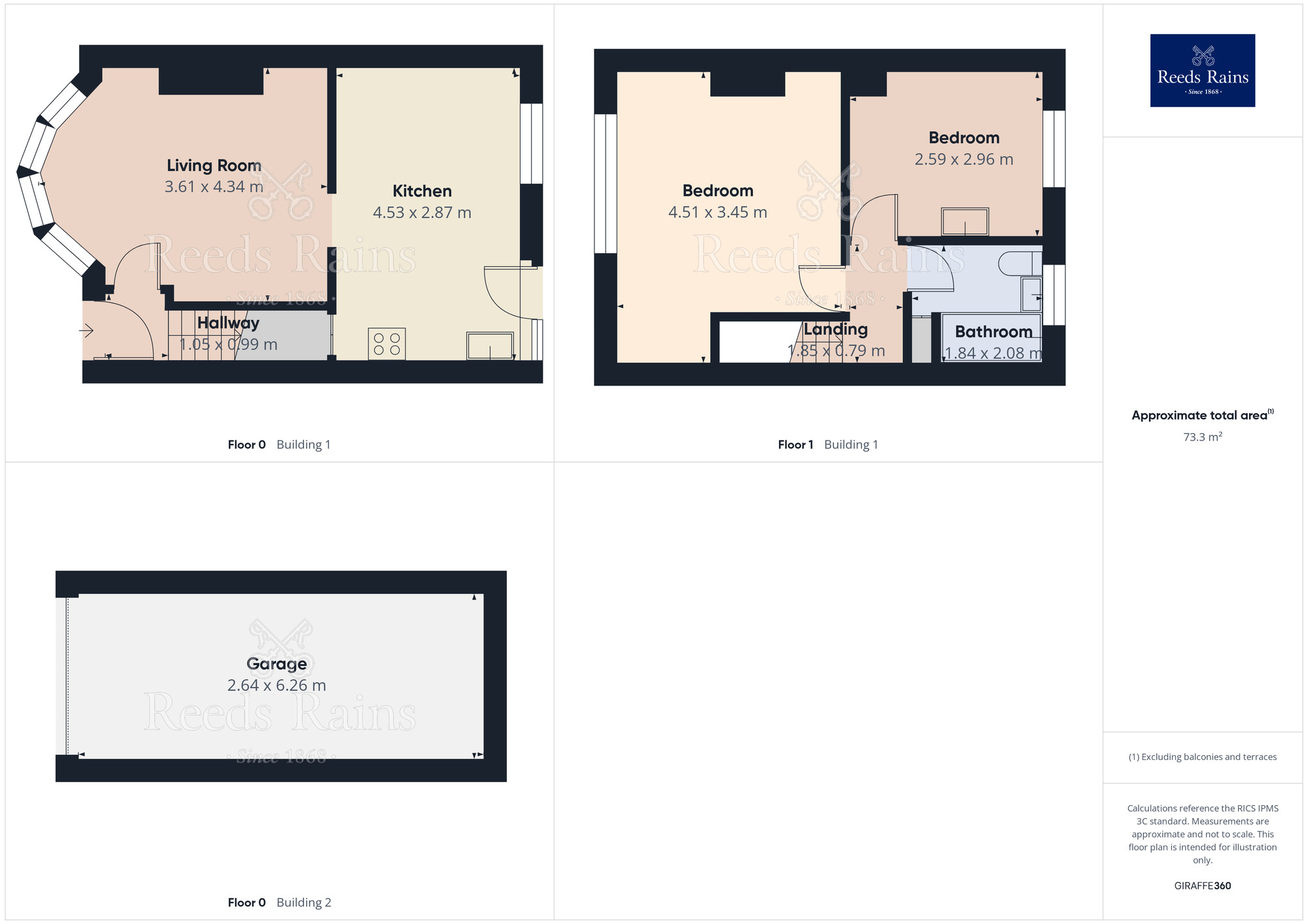 Floorplan of 2 bedroom Mid Terrace House for sale, Roils Head Road, Halifax, West Yorkshire, HX2