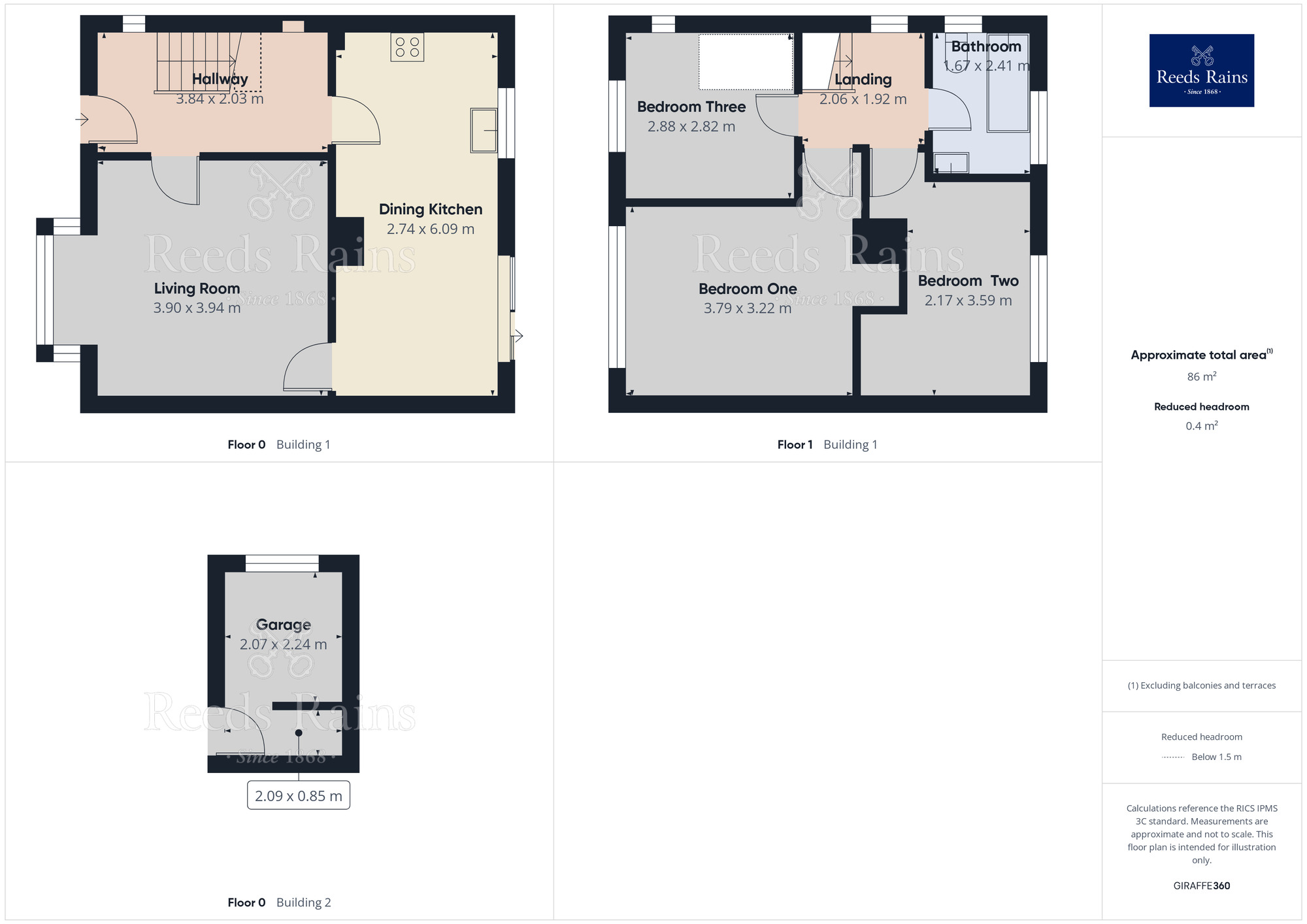 Floorplan of 3 bedroom Semi Detached House for sale, Fairless Avenue, Halifax, West Yorkshire, HX3