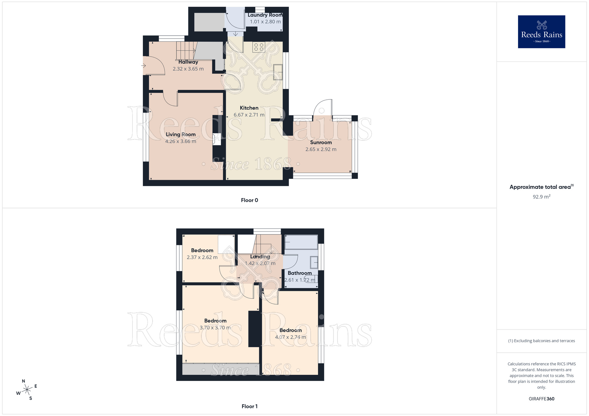 Floorplan of 3 bedroom End Terrace House for sale, Brig Royd, Ripponden, West Yorkshire, HX6
