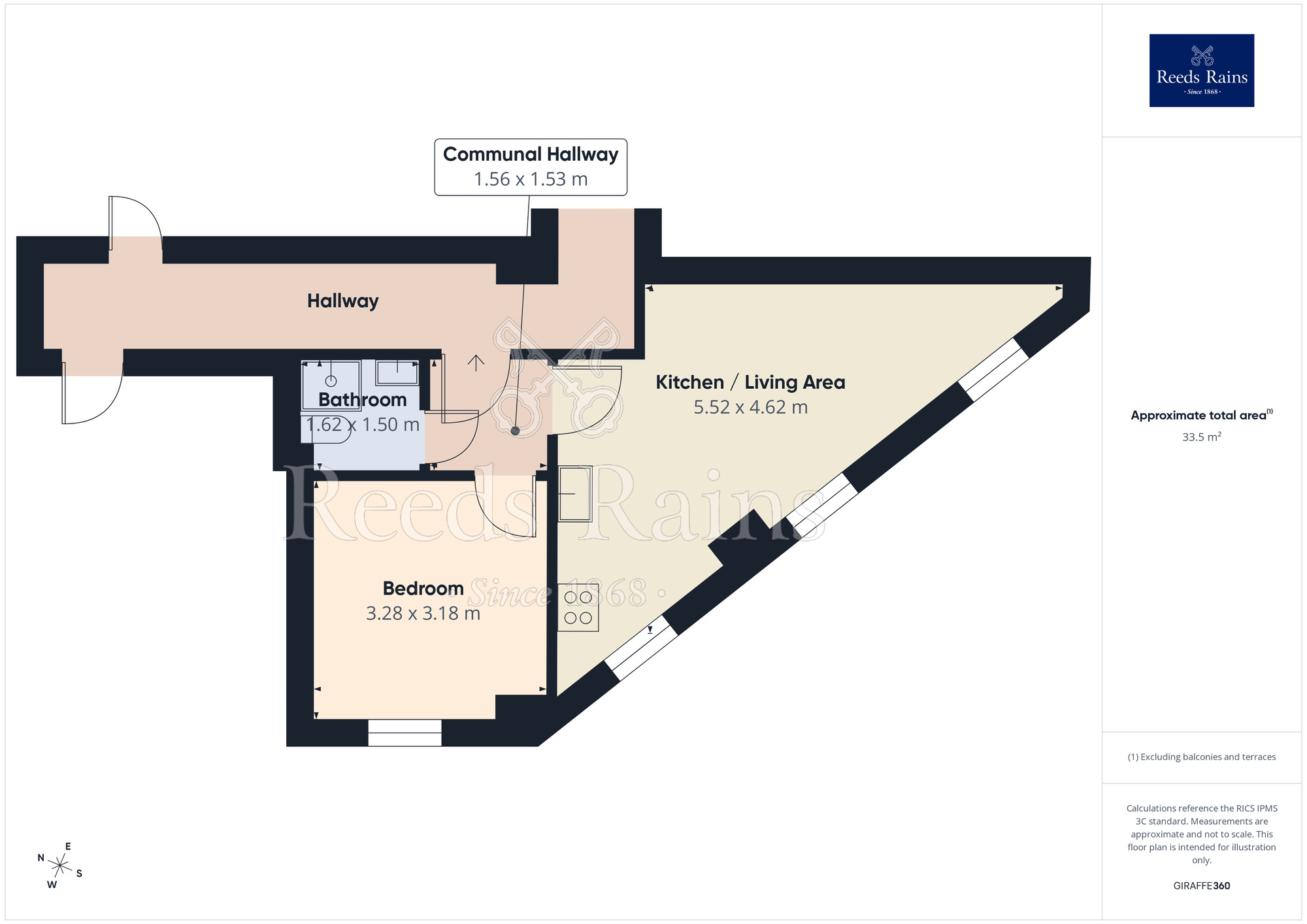 Floorplan of 1 bedroom Flat to rent, Blackwall, Halifax, West Yorkshire, HX1