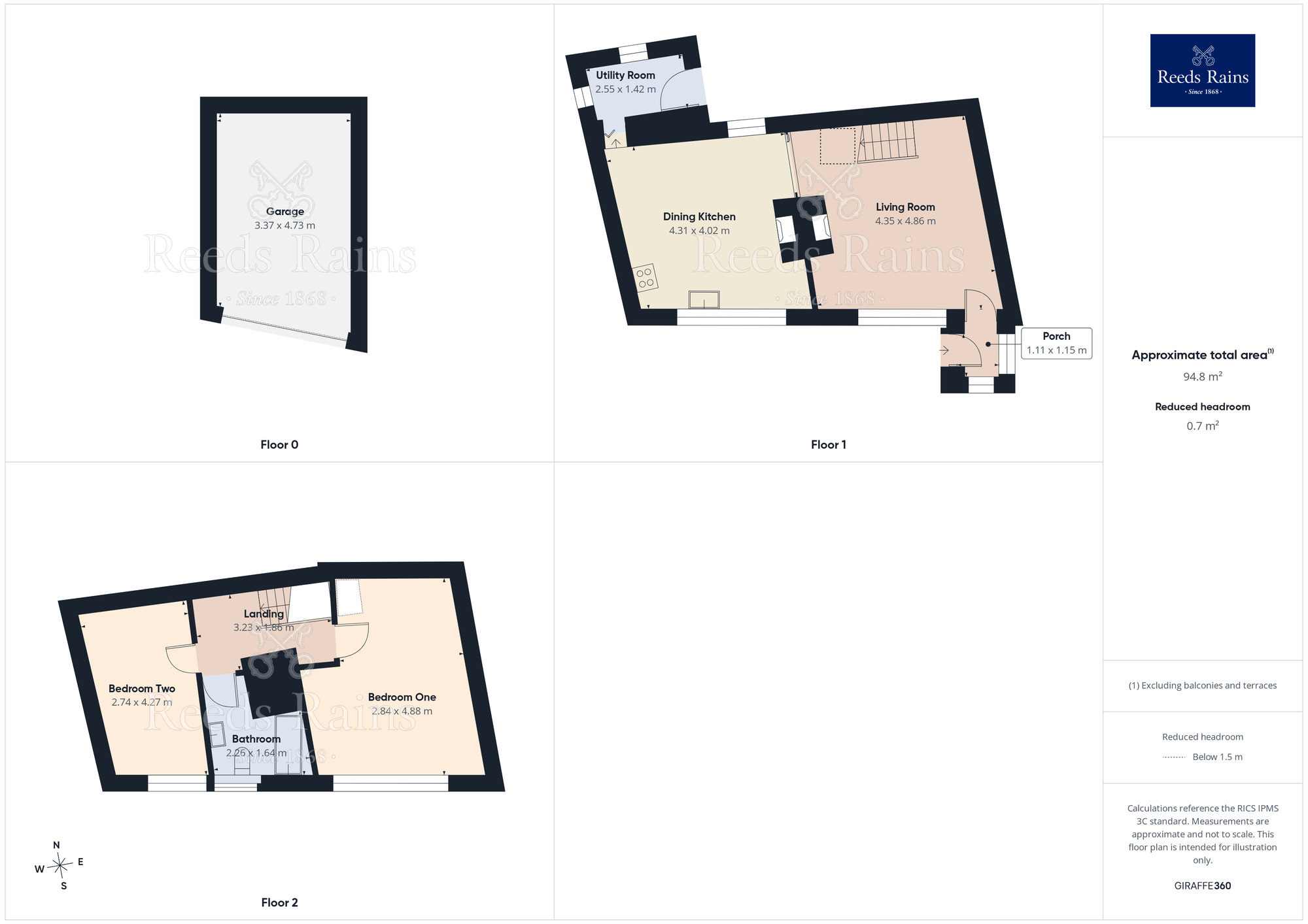 Floorplan of 2 bedroom Semi Detached House for sale, Wheatley City, Halifax, West Yorkshire, HX3