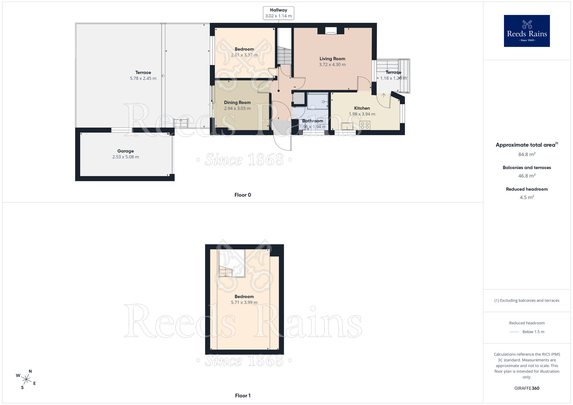 Floorplan of 2 bedroom Semi Detached Bungalow for sale, Norton Close, Halifax, West Yorkshire, HX2