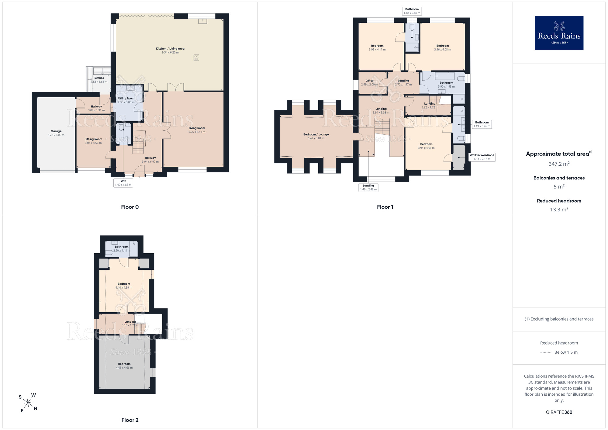 Floorplan of 6 bedroom Detached House for sale, Lea Gardens, Halifax, West Yorkshire, HX3