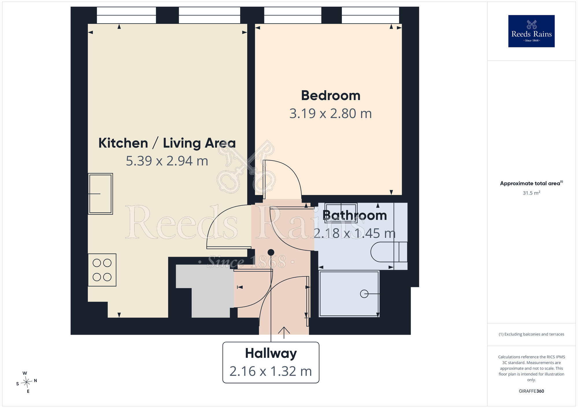 Floorplan of 1 bedroom Flat to rent, Spring Hall Lane, Halifax, West Yorkshire, HX1