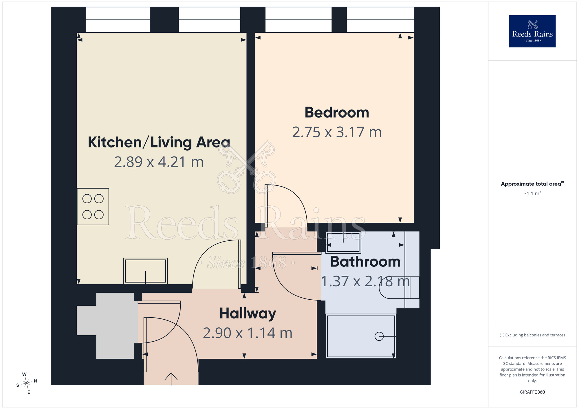 Floorplan of 1 bedroom Flat to rent, Spring Hall Lane, Halifax, West Yorkshire, HX1