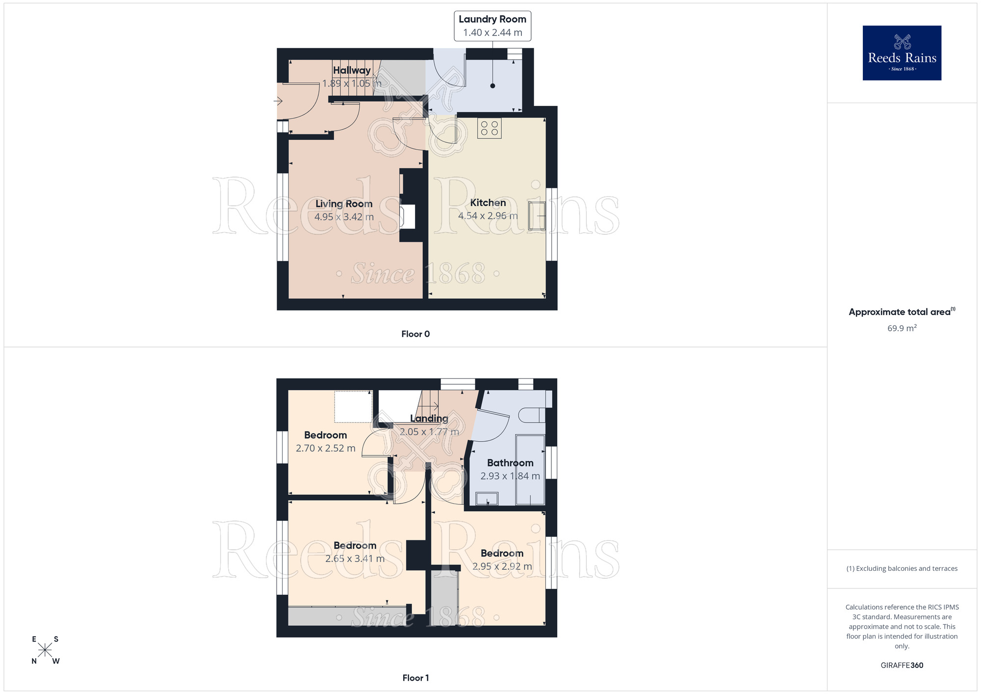 Floorplan of 3 bedroom Semi Detached House for sale, High Lees Road, Halifax, West Yorkshire, HX2