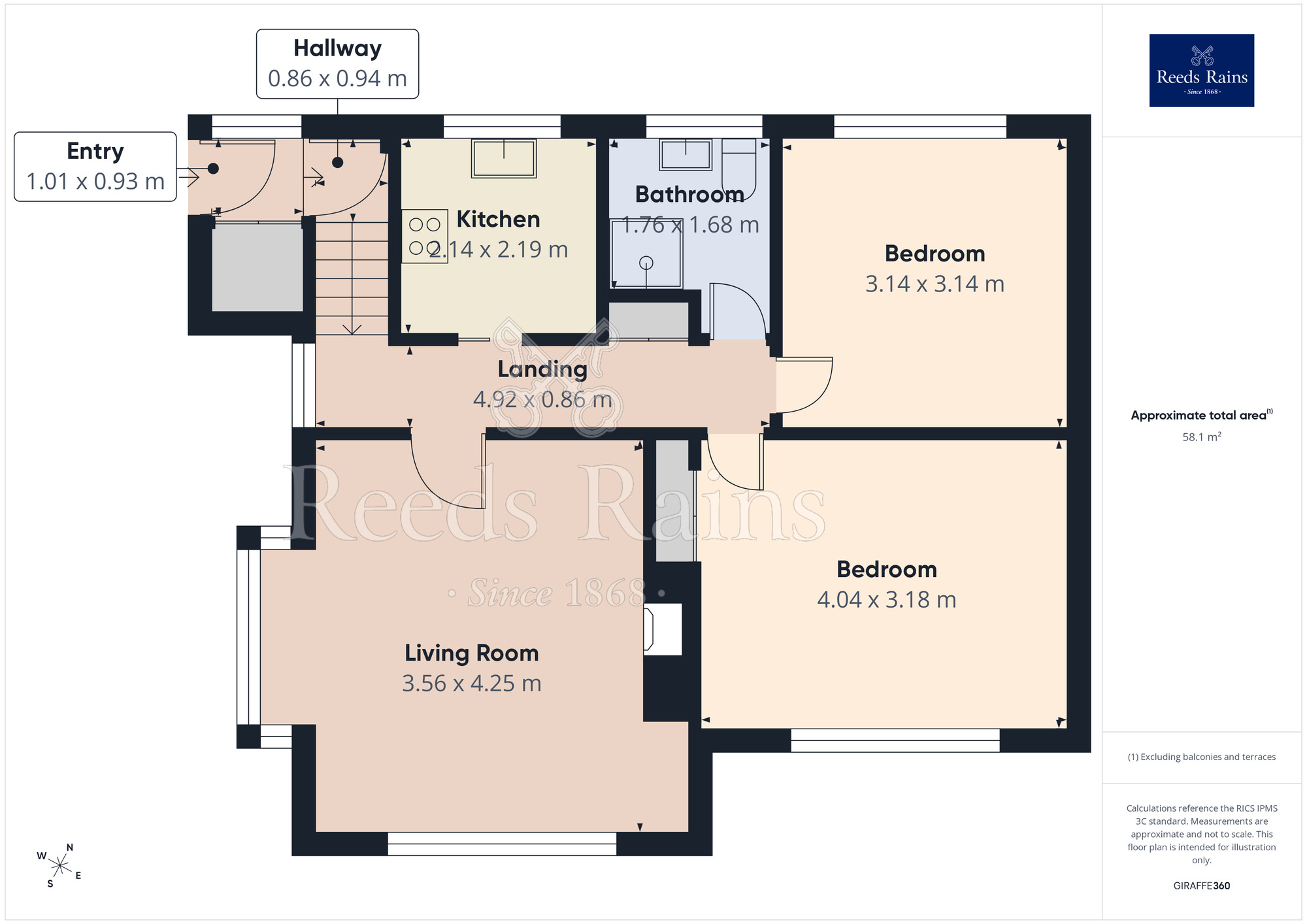 Floorplan of 2 bedroom Flat for sale, The Drive, Halifax, West Yorkshire, HX3