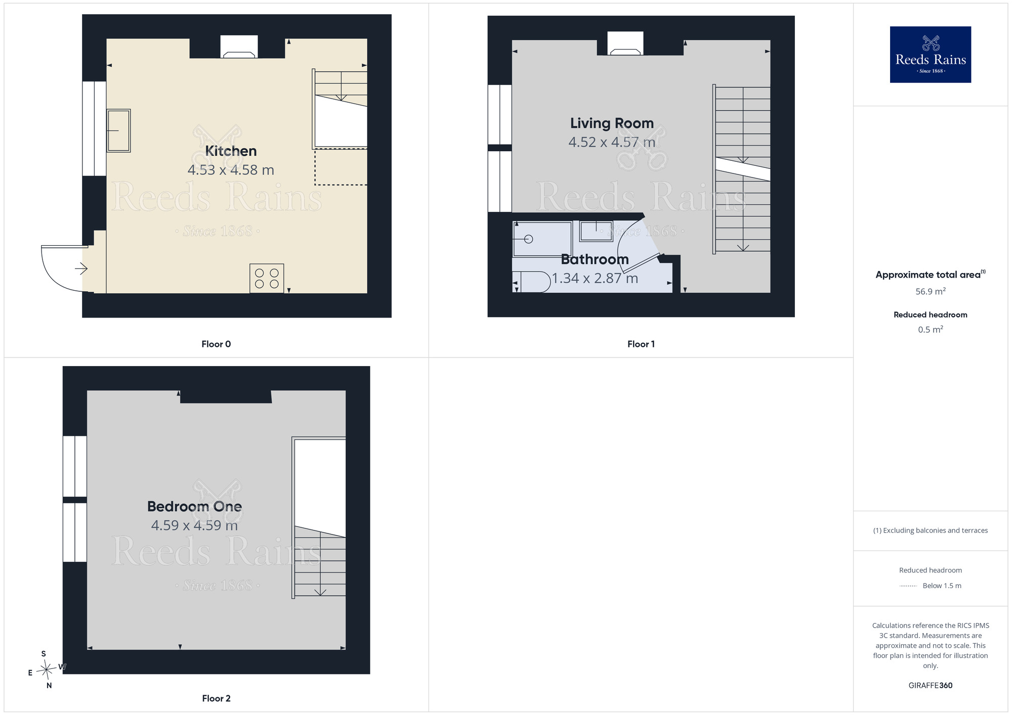 Floorplan of 1 bedroom Mid Terrace House to rent, Oldham Road, Sowerby Bridge, West Yorkshire, HX6