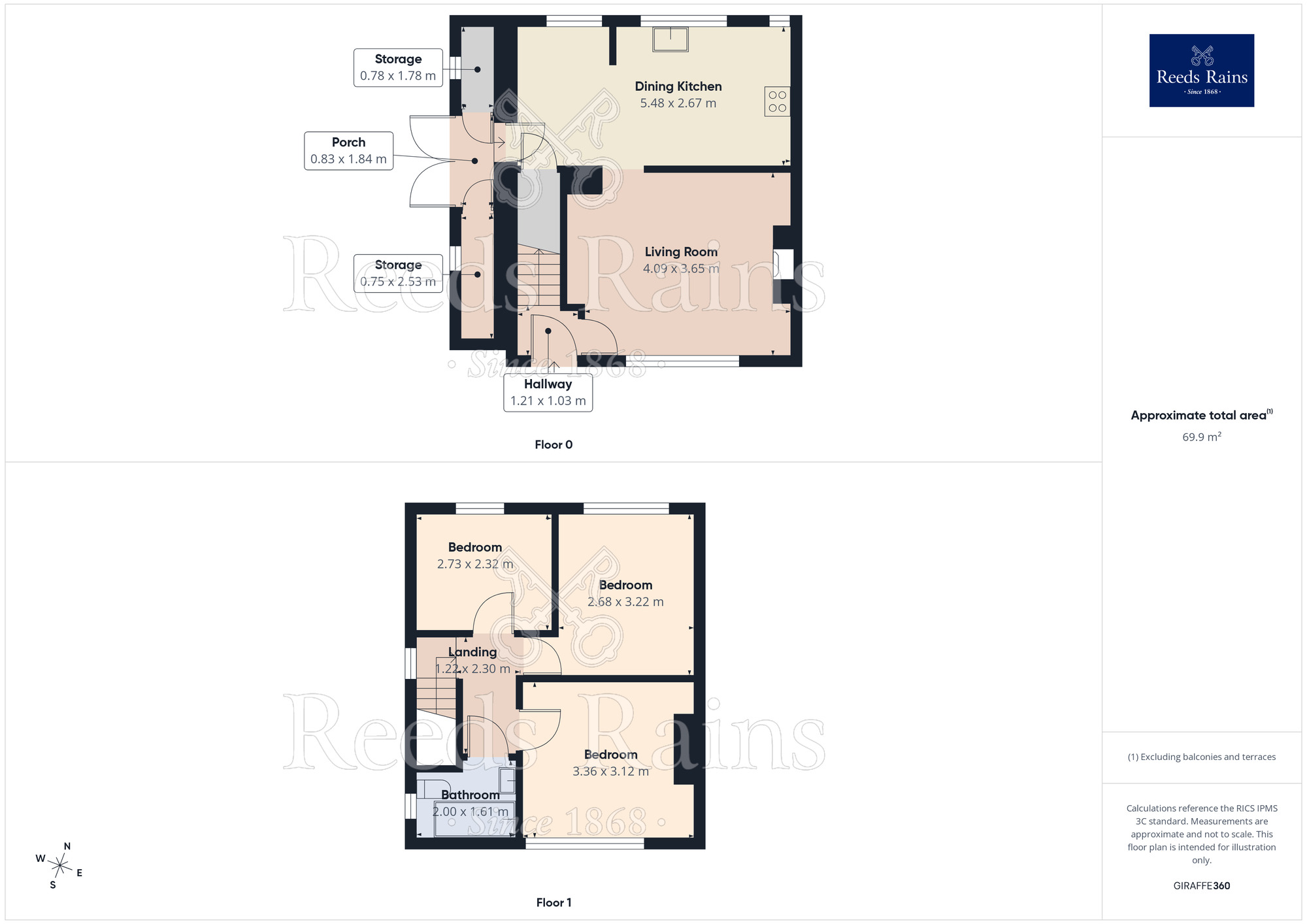 Floorplan of 3 bedroom Semi Detached House for sale, Backhold Drive, Halifax, West Yorkshire, HX3