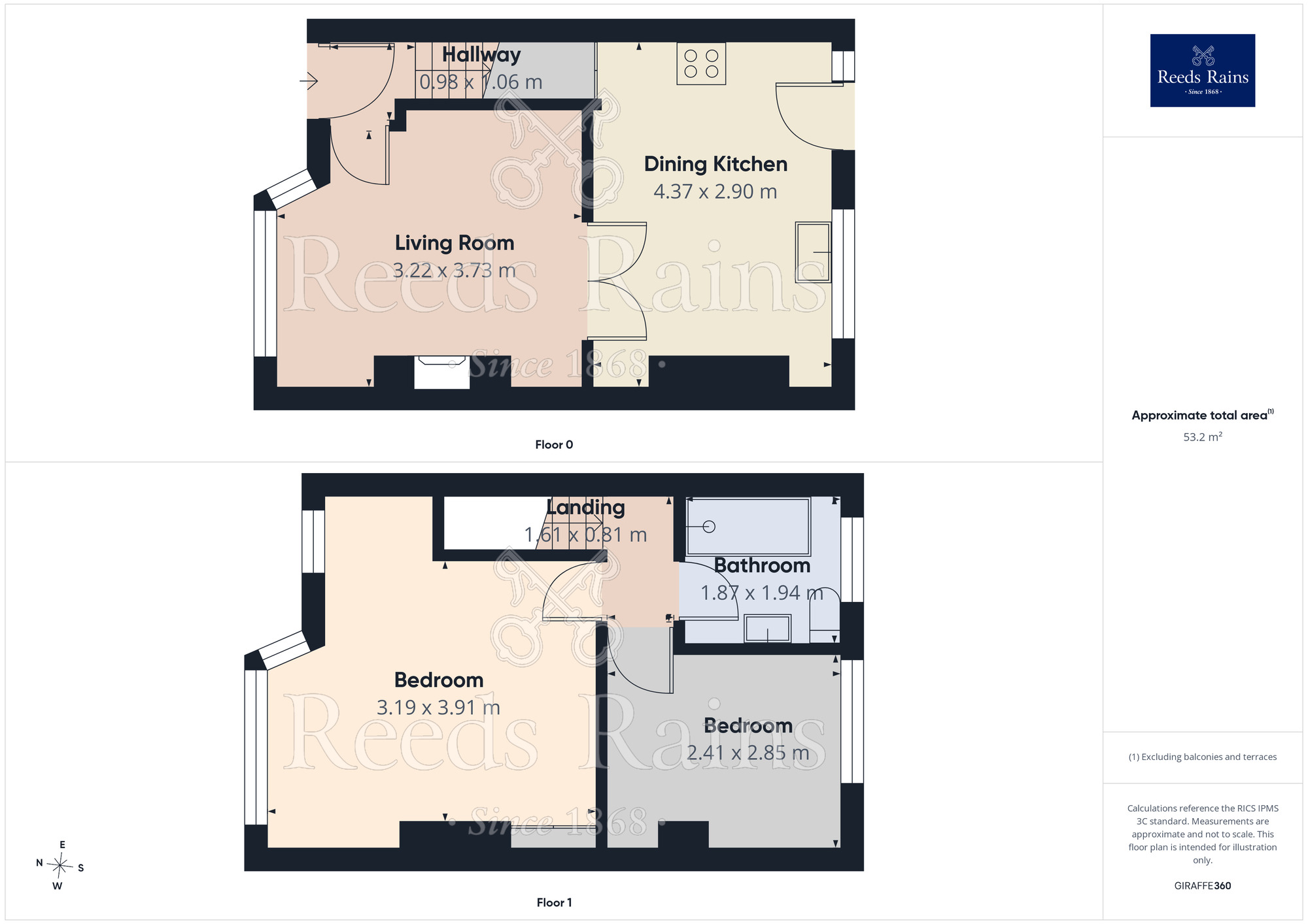Floorplan of 2 bedroom Mid Terrace House for sale, Moor End Gardens, Halifax, West Yorkshire, HX2