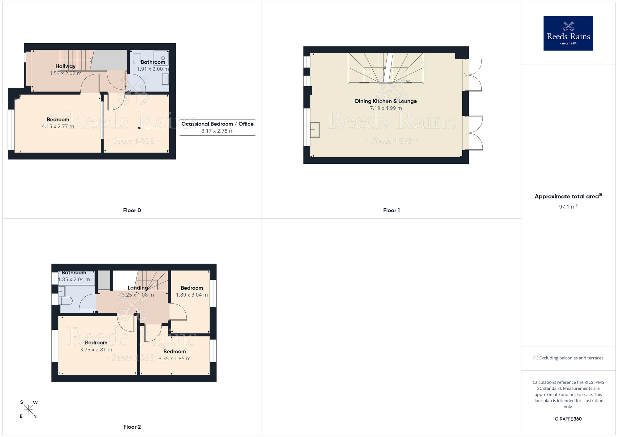 Floorplan of 4 bedroom Mid Terrace House for sale, New Street, Southowram, West Yorkshire, HX3