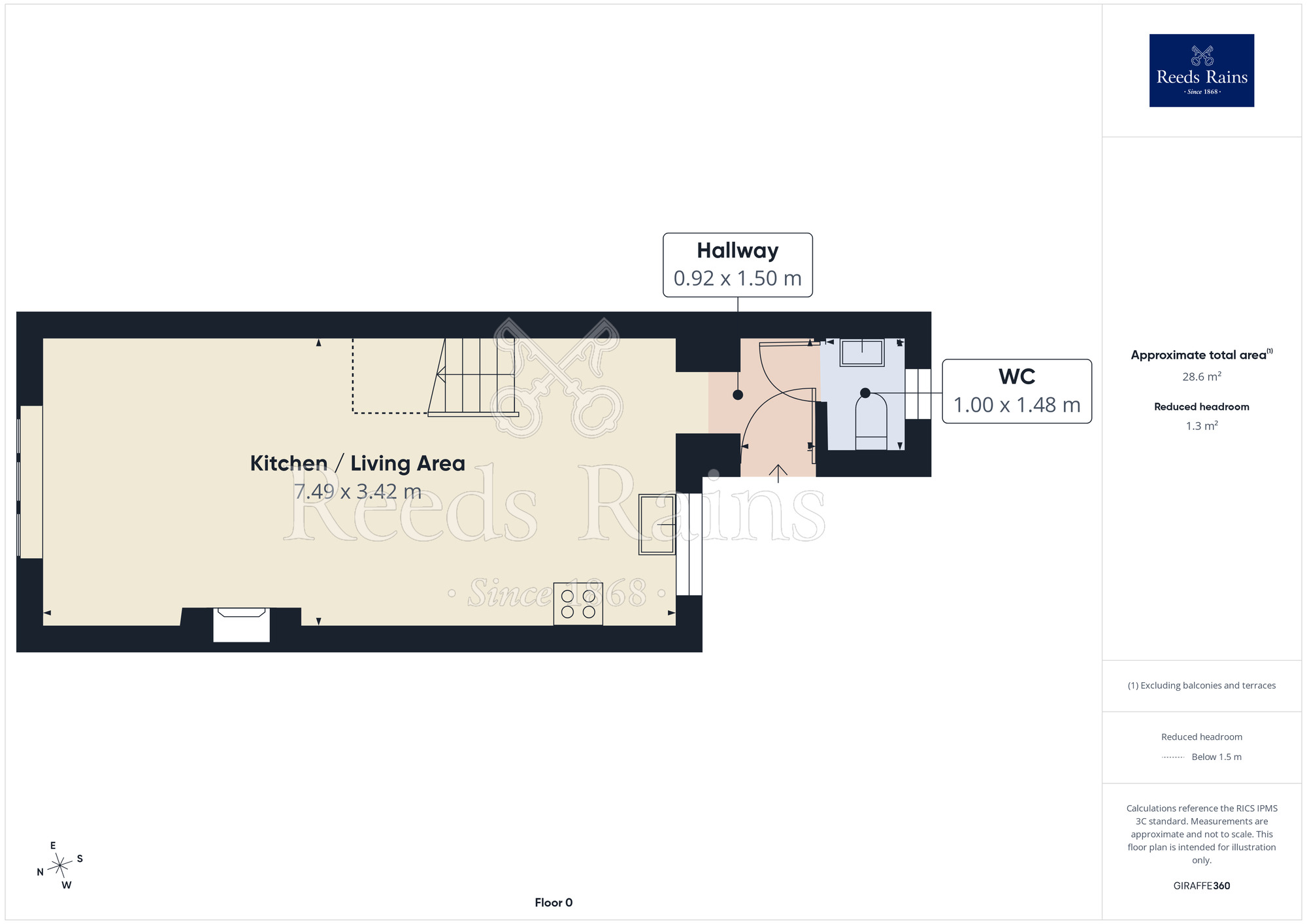 Floorplan of 2 bedroom End Terrace House for sale, Warley Town Lane, Halifax, West Yorkshire, HX2