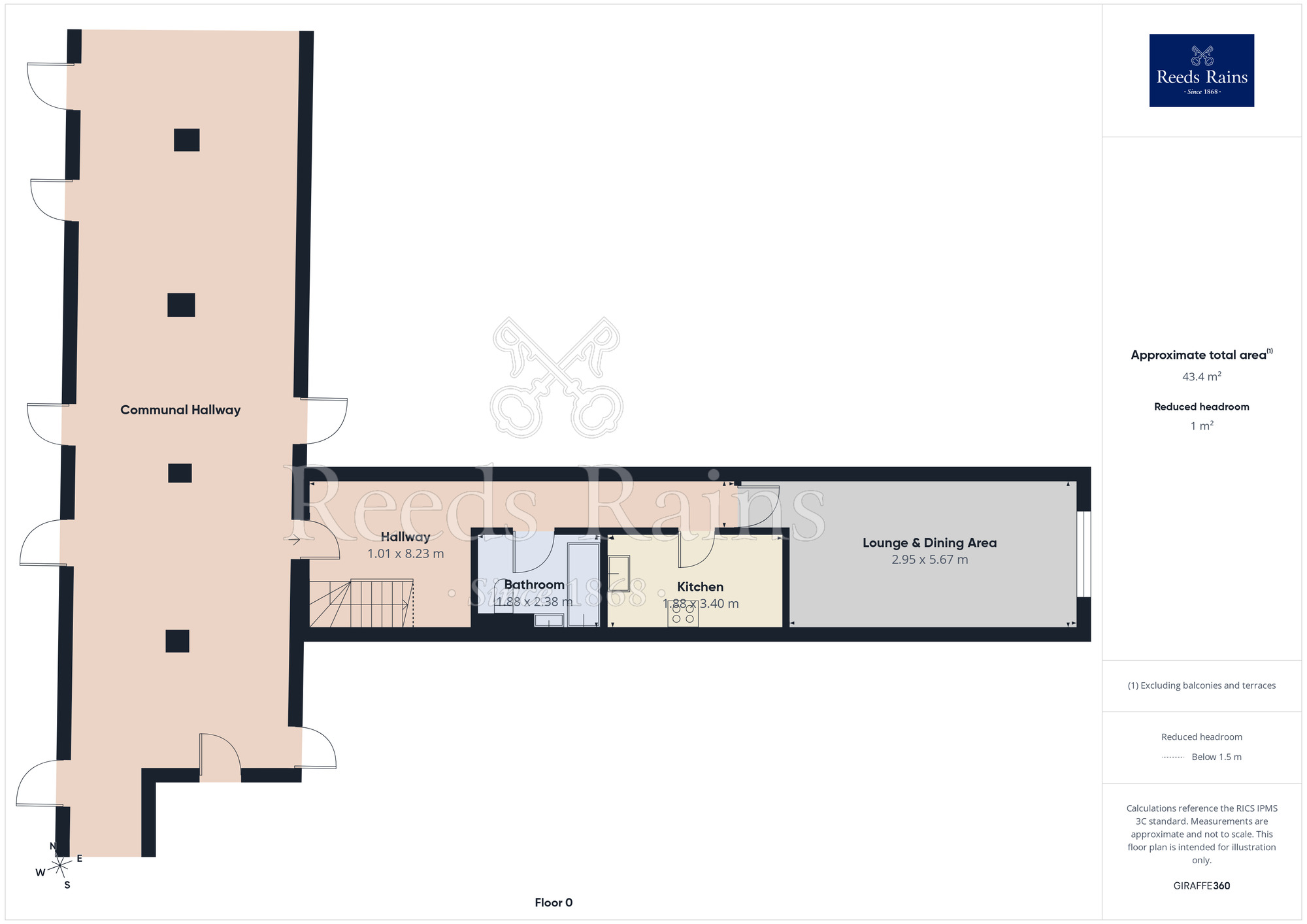 Floorplan of 1 bedroom Flat for sale, Rishworth Mill Lane, Rishworth, West Yorkshire, HX6