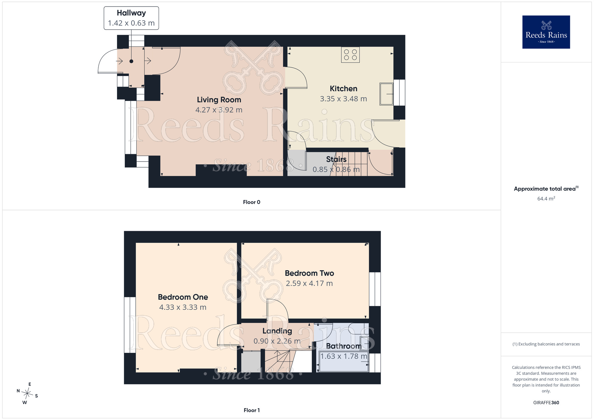 Floorplan of 2 bedroom End Terrace House to rent, Highgate Road, Queensbury, West Yorkshire, BD13