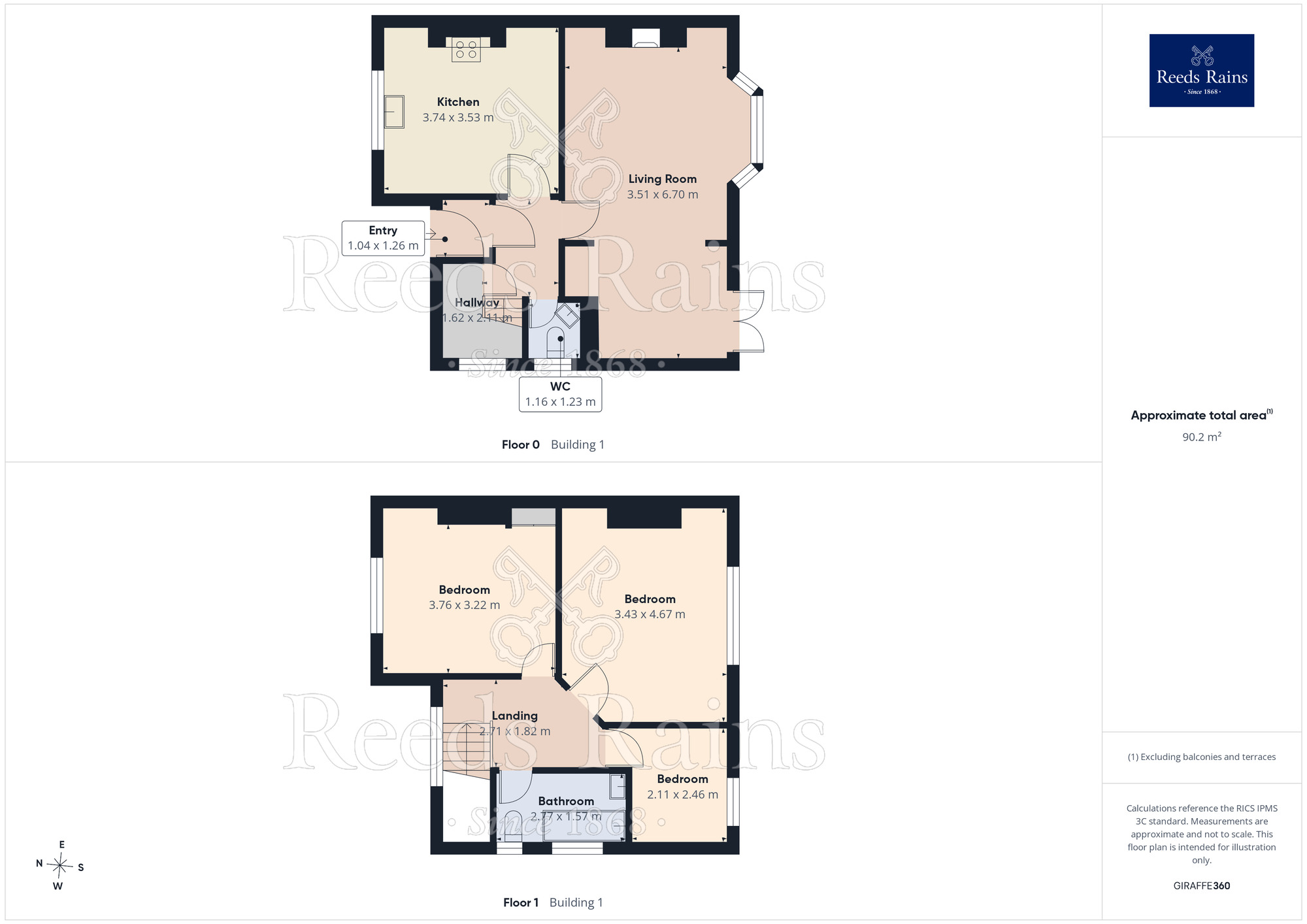 Floorplan of 3 bedroom Semi Detached House for sale, Roils Head Road, Halifax, Calderdale, HX2