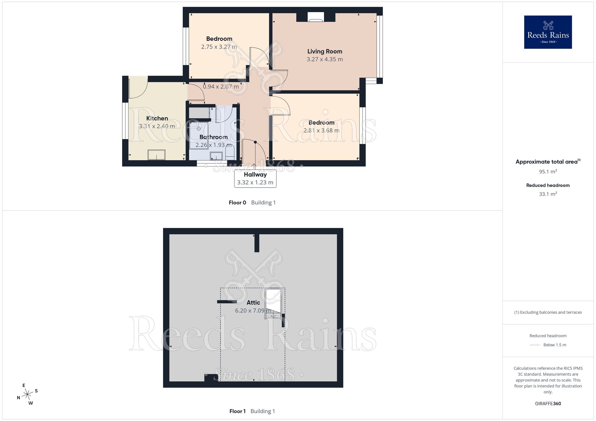 Floorplan of 2 bedroom Semi Detached Bungalow for sale, Illingworth Road, Halifax, West Yorkshire, HX2