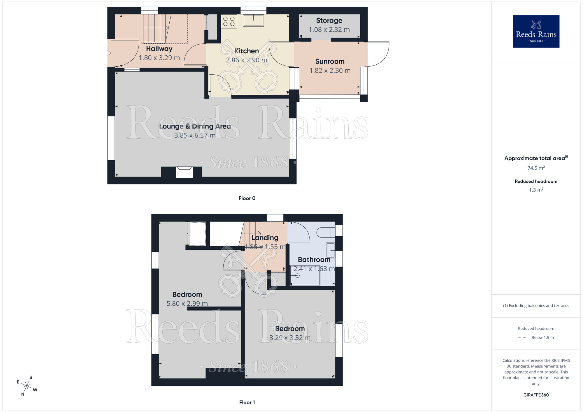 Floorplan of 2 bedroom Semi Detached House for sale, Alloe Field View, Halifax, West Yorkshire, HX2