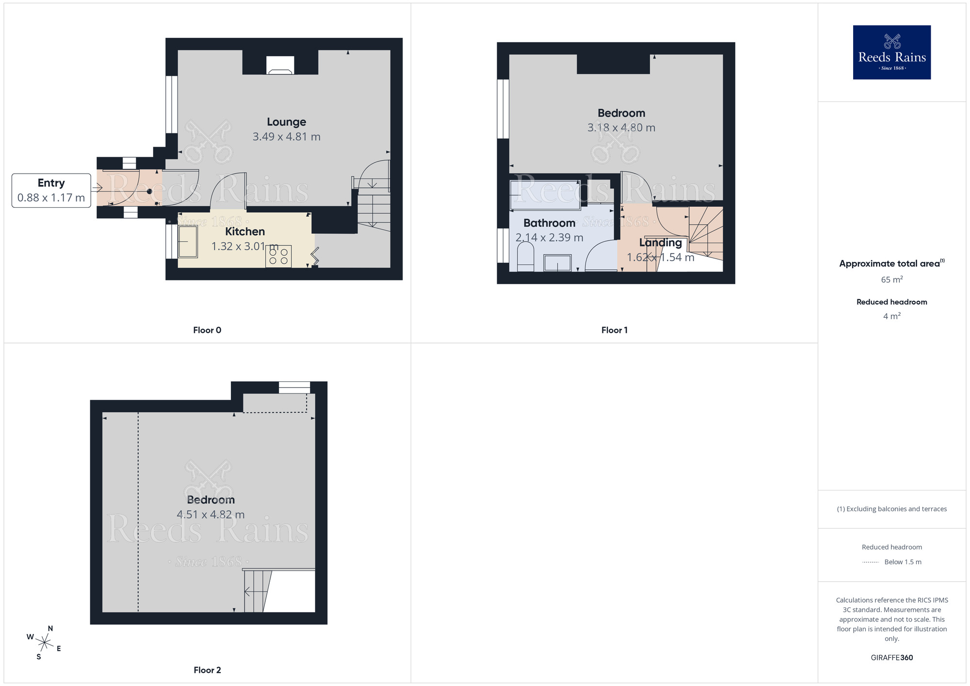 Floorplan of 2 bedroom End Terrace House for sale, Robert Street North, Halifax, West Yorkshire, HX3