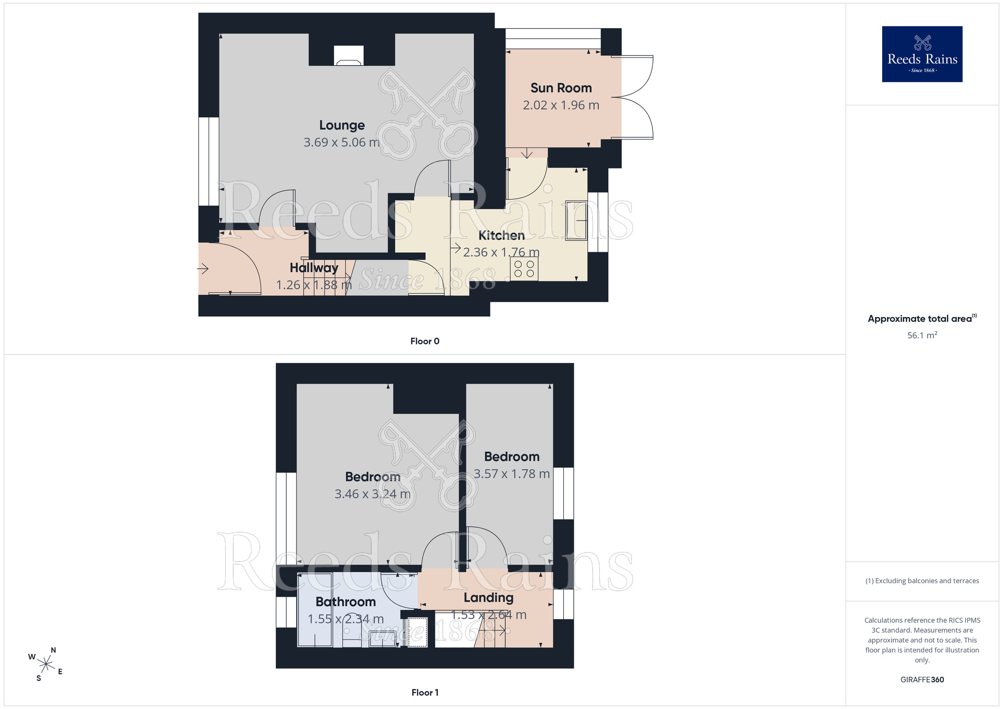 Floorplan of 2 bedroom Mid Terrace House for sale, Old Lane, Halifax, West Yorkshire, HX3
