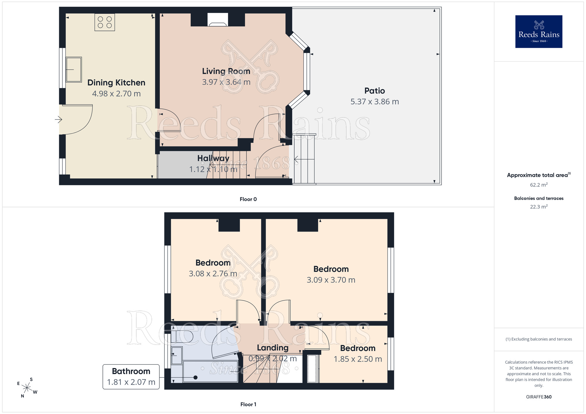 Floorplan of 3 bedroom Mid Terrace House for sale, Claremount Road, Halifax, West Yorkshire, HX3
