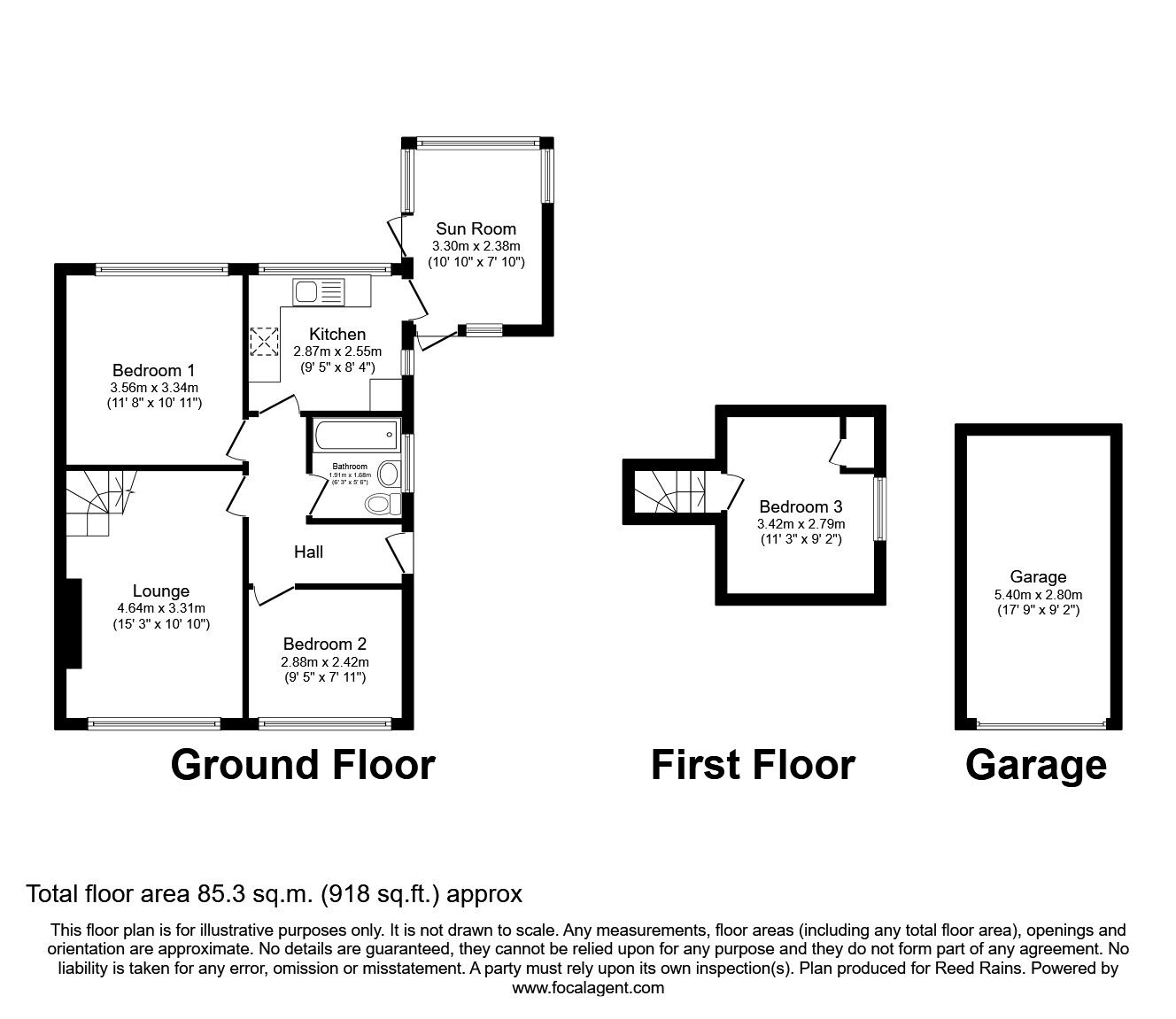 Floorplan of 3 bedroom Semi Detached House for sale, Sefton Avenue, Brighouse, West Yorkshire, HD6