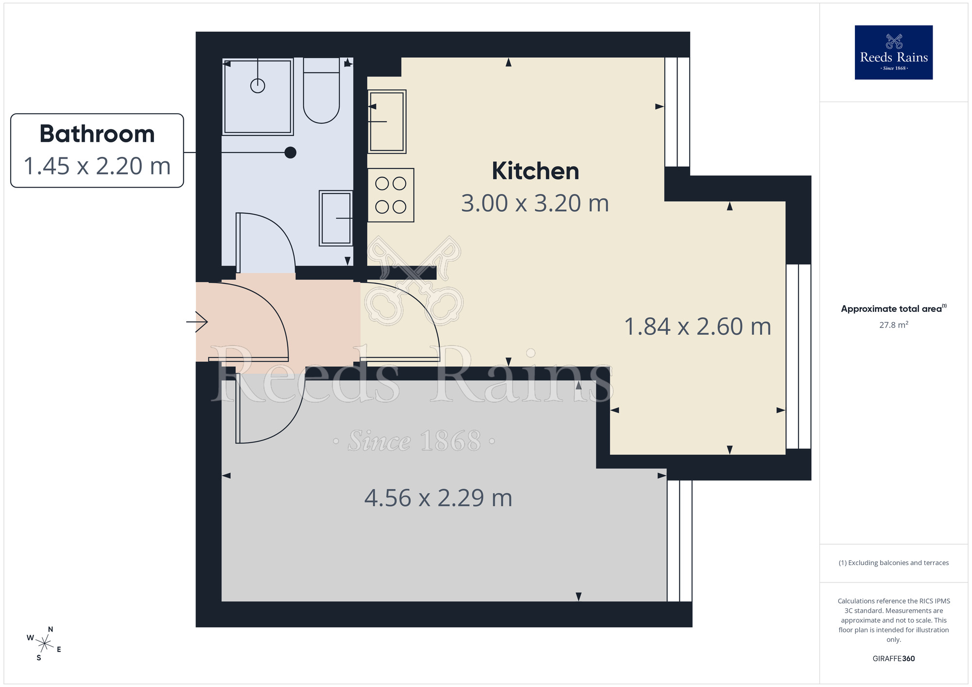 Floorplan of 1 bedroom Flat for sale, Weavers Brook, Cumberland Close, West Yorkshire, HX2