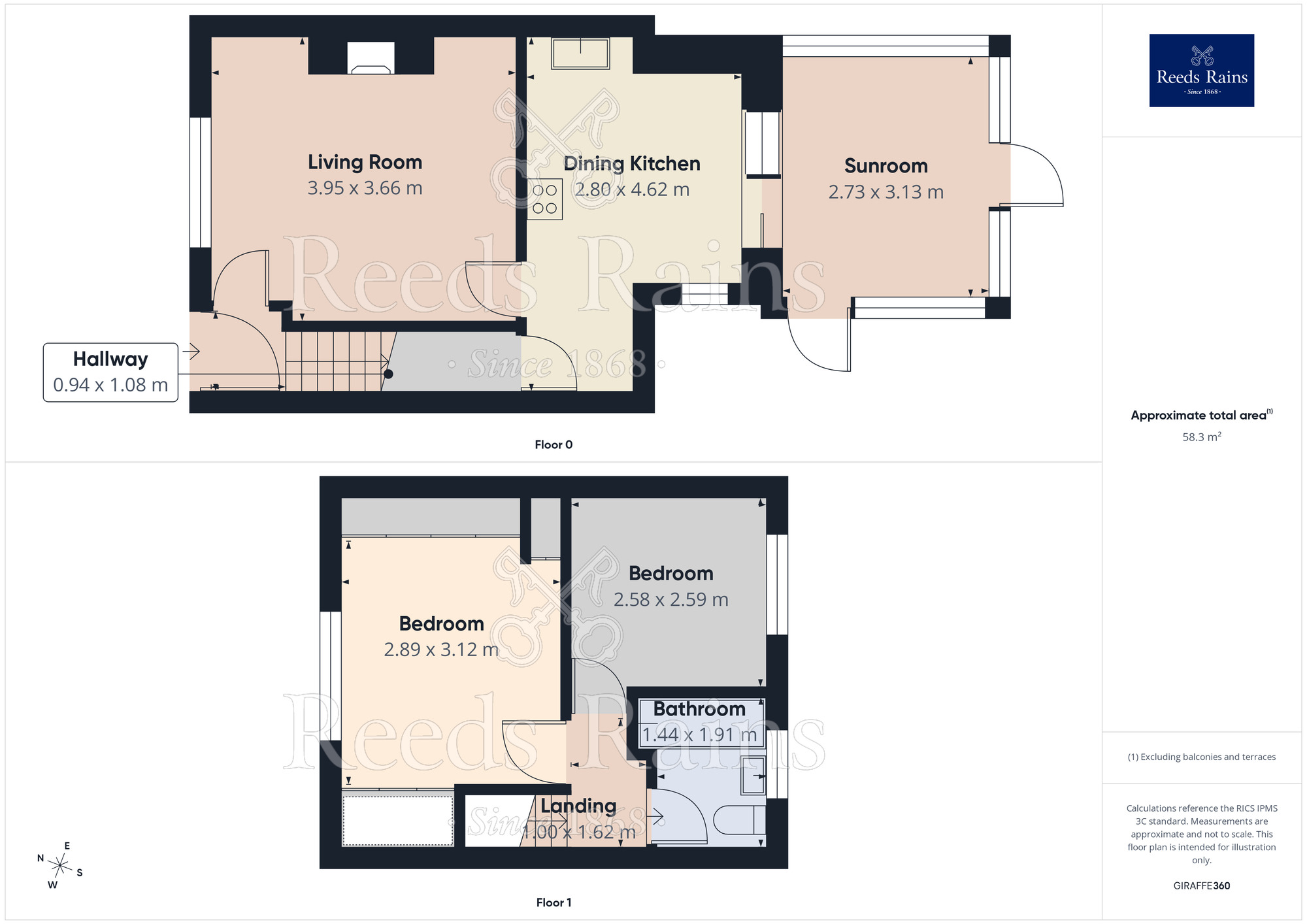 Floorplan of 2 bedroom End Terrace House for sale, Green Lane, Brighouse, Calderdale, HD6