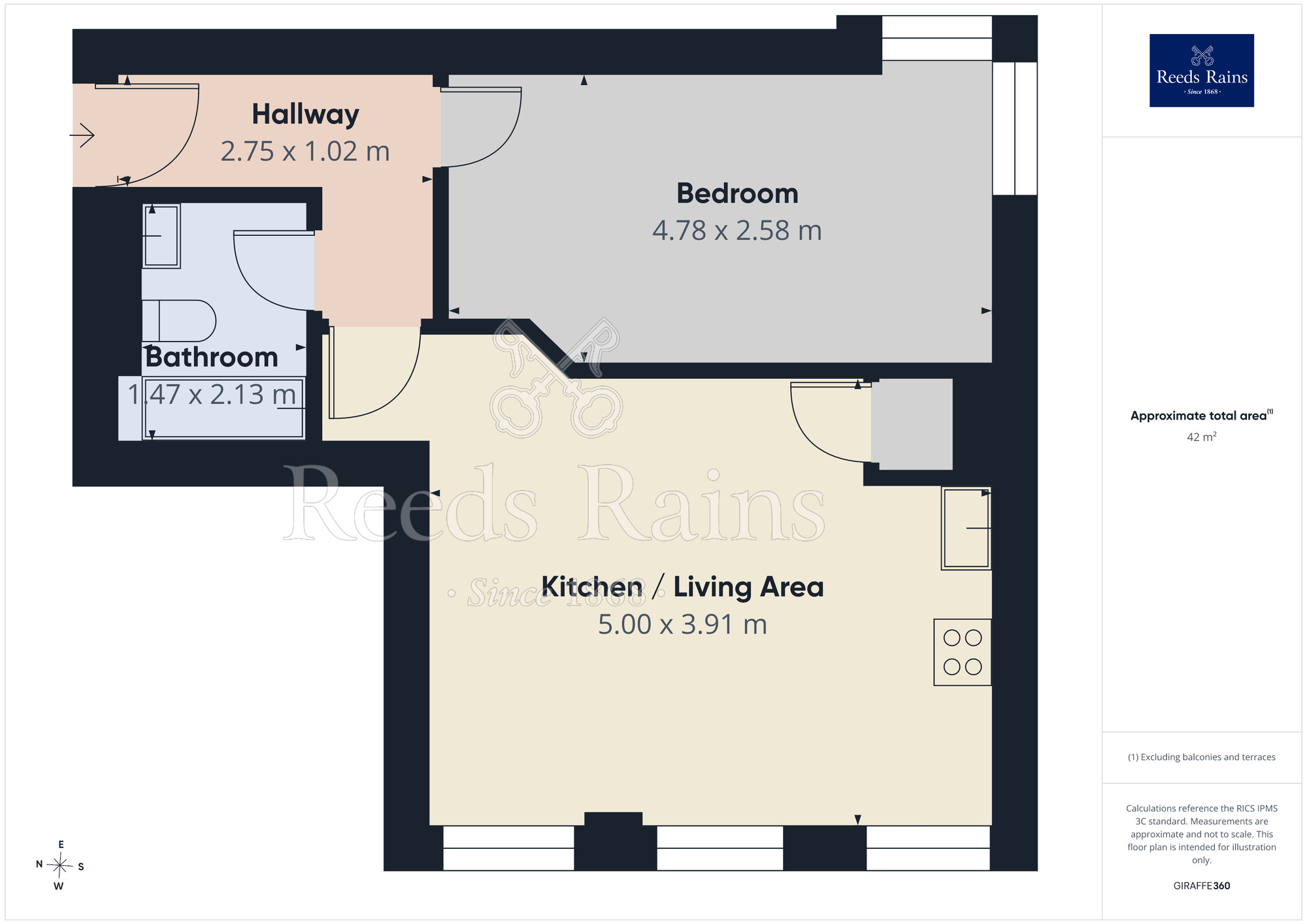 Floorplan of 1 bedroom Flat to rent, Park Road, Halifax, West Yorkshire, HX1