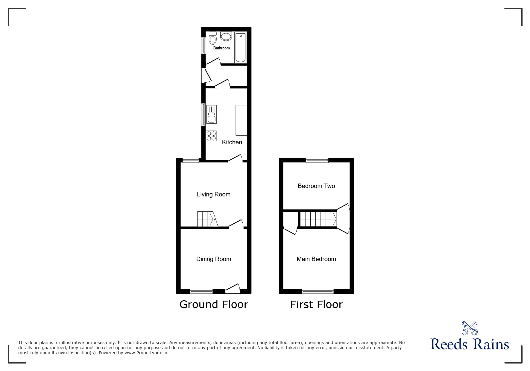 Floorplan of 2 bedroom Mid Terrace House to rent, Austin Street, Stoke-On-Trent, ST1