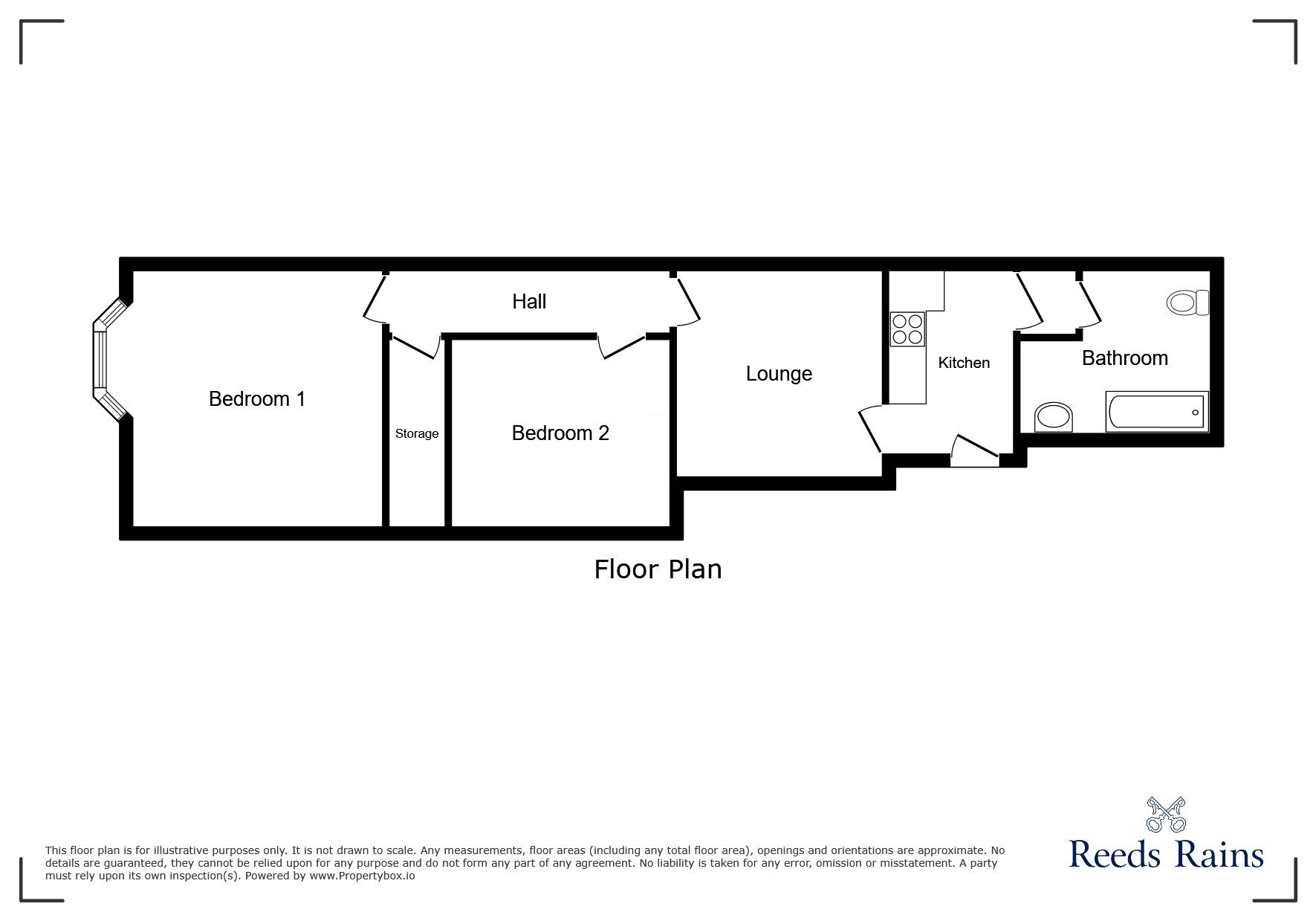 Floorplan of 2 bedroom  Flat to rent, Mynors Street, Stoke-On-Trent, ST1