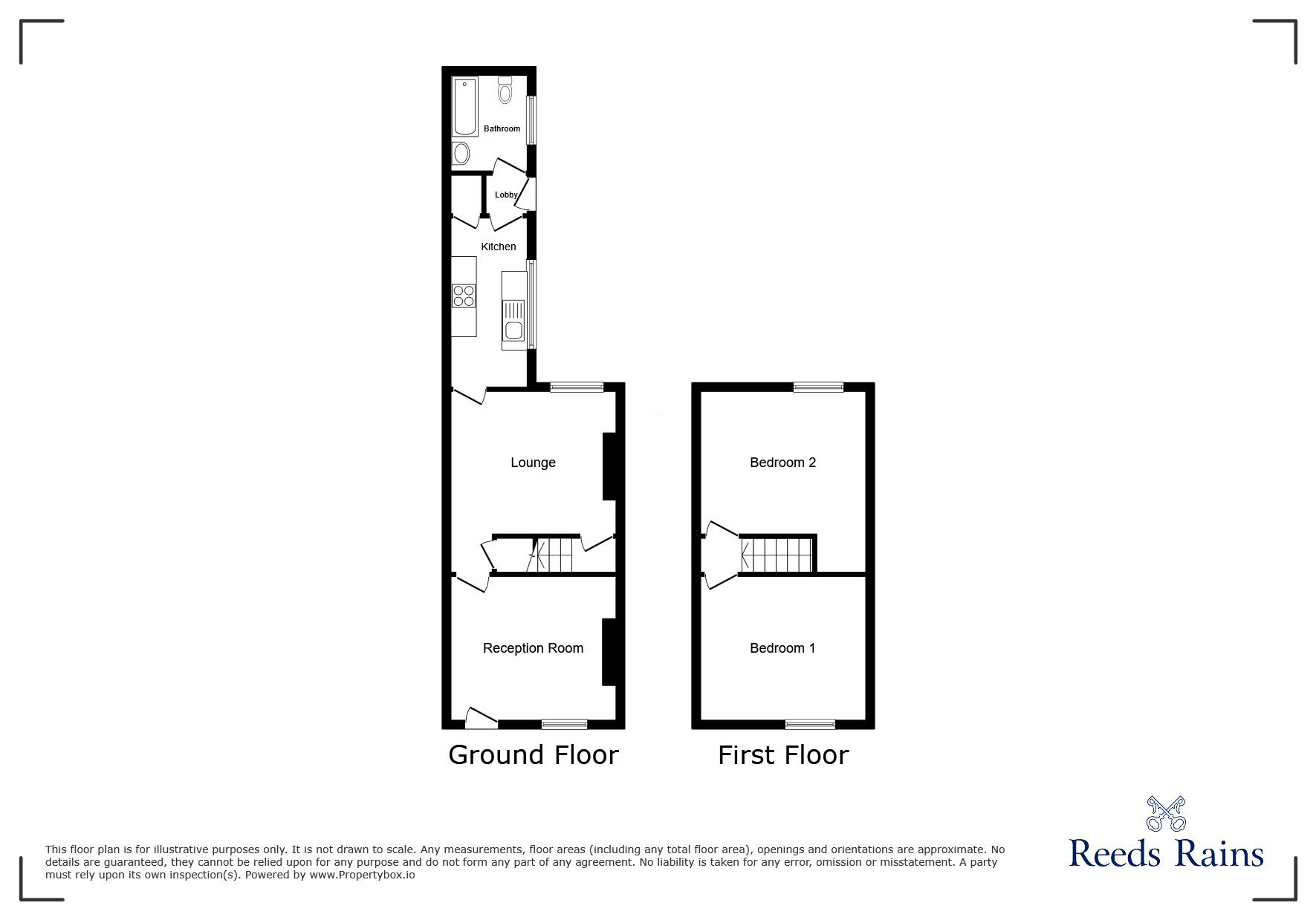 Floorplan of 2 bedroom Mid Terrace House to rent, Hertford Street, Stoke-on-Trent, Staffordshire, ST4