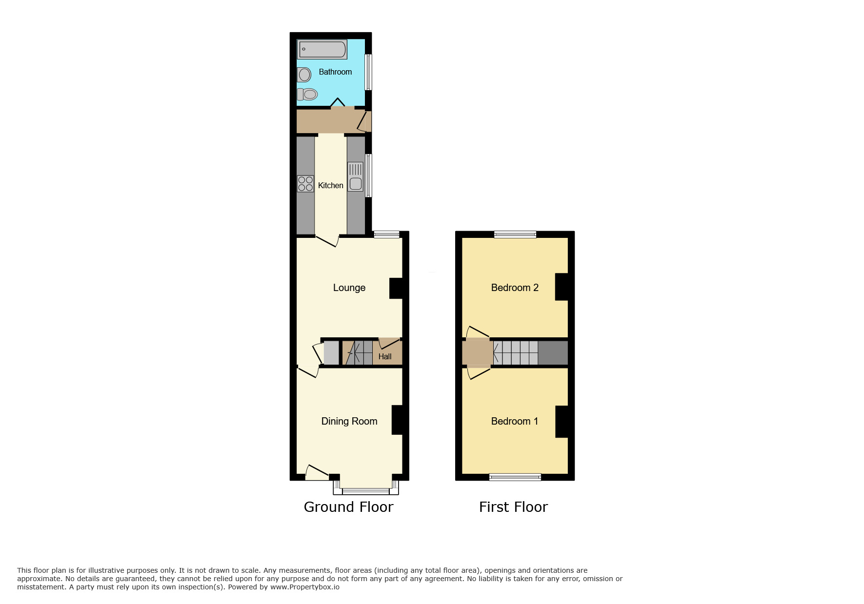 Floorplan of 2 bedroom Mid Terrace House to rent, Buxton Street, Stoke-on-Trent, Staffordshire, ST1