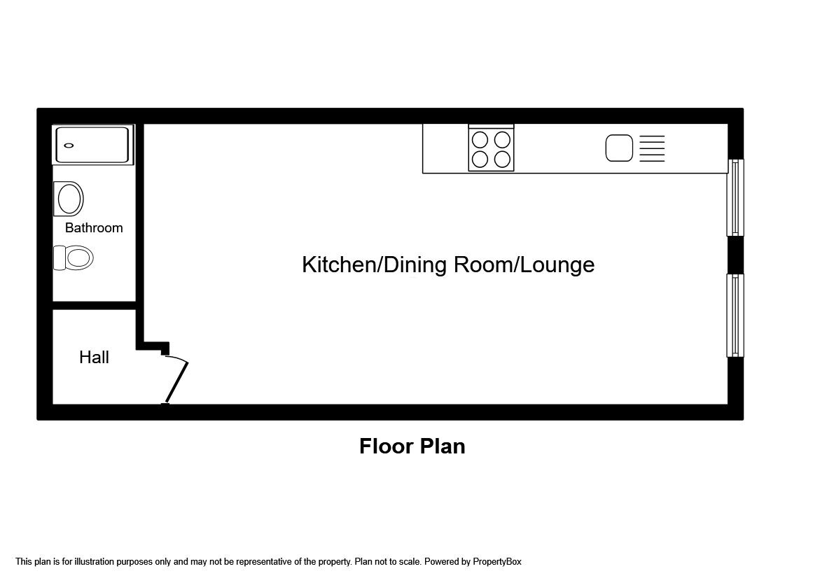 Floorplan of 1 bedroom  Flat to rent, Piccadilly, Stoke-on-Trent, Staffordshire, ST1