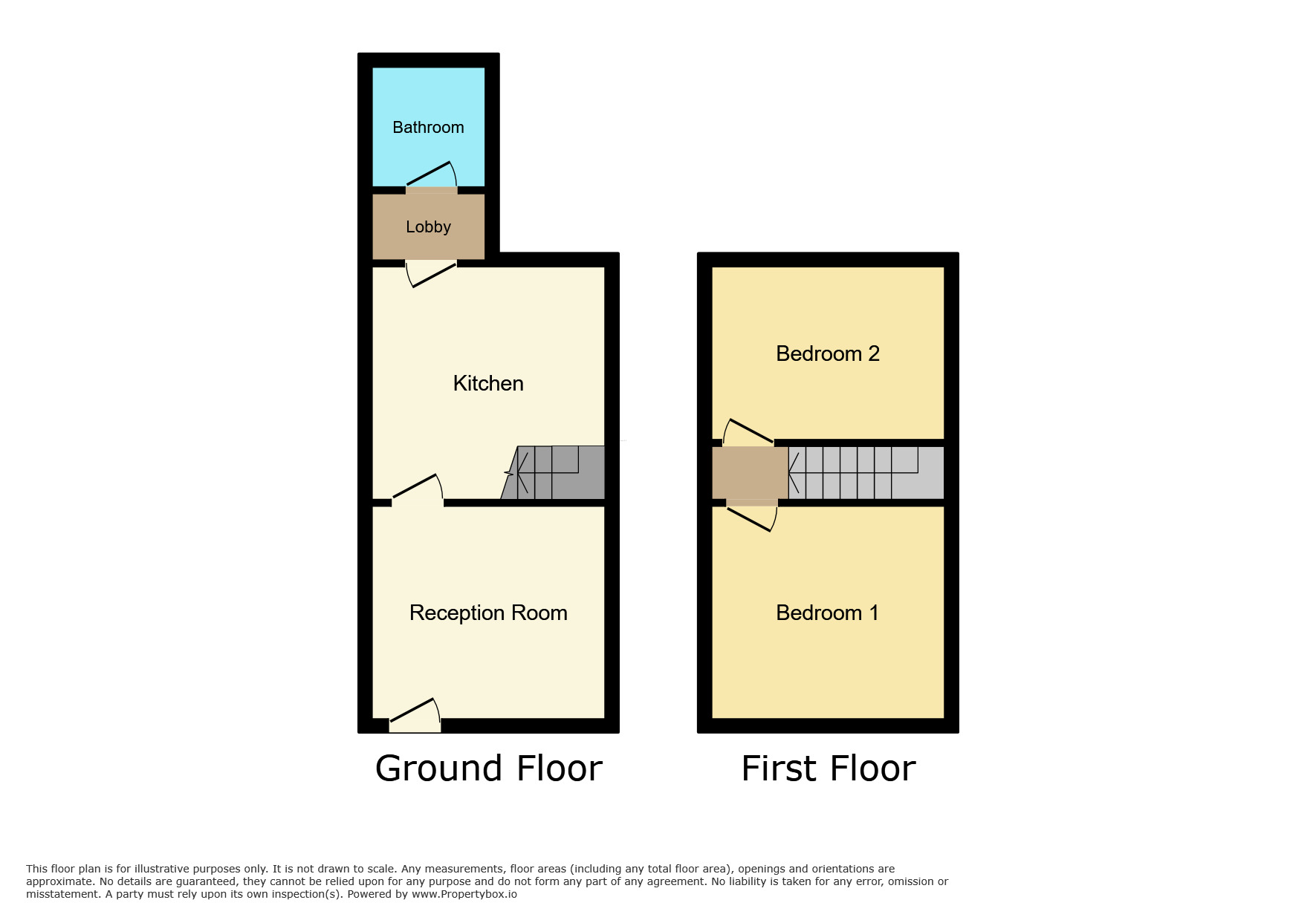 Floorplan of 2 bedroom Mid Terrace House to rent, Fraser Street, Stoke-on-Trent, Staffordshire, ST6