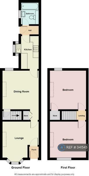 Floorplan of 2 bedroom Mid Terrace House for sale, Eaton Street, Stoke-on-Trent, Staffordshire, ST1