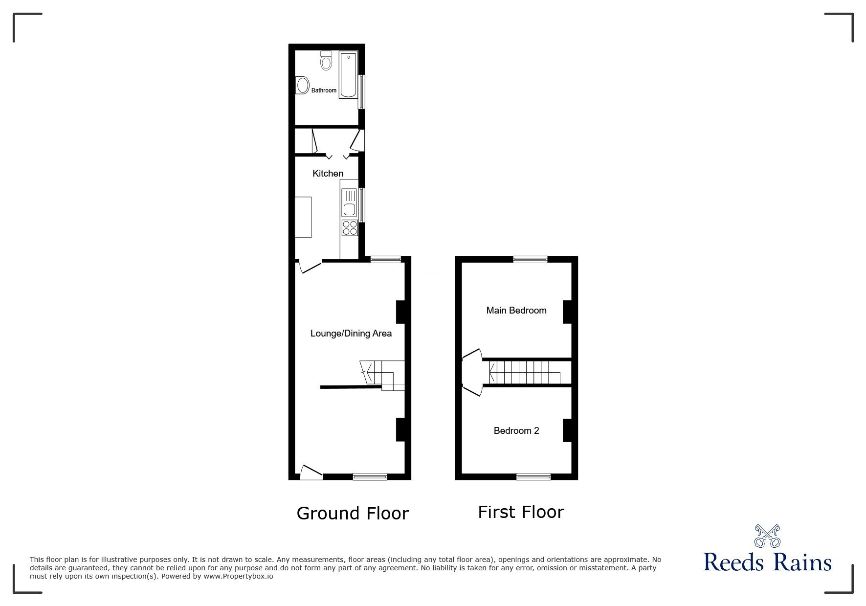 Floorplan of 2 bedroom Mid Terrace House to rent, Lower Mayer Street, Stoke-on-Trent, Staffordshire, ST1