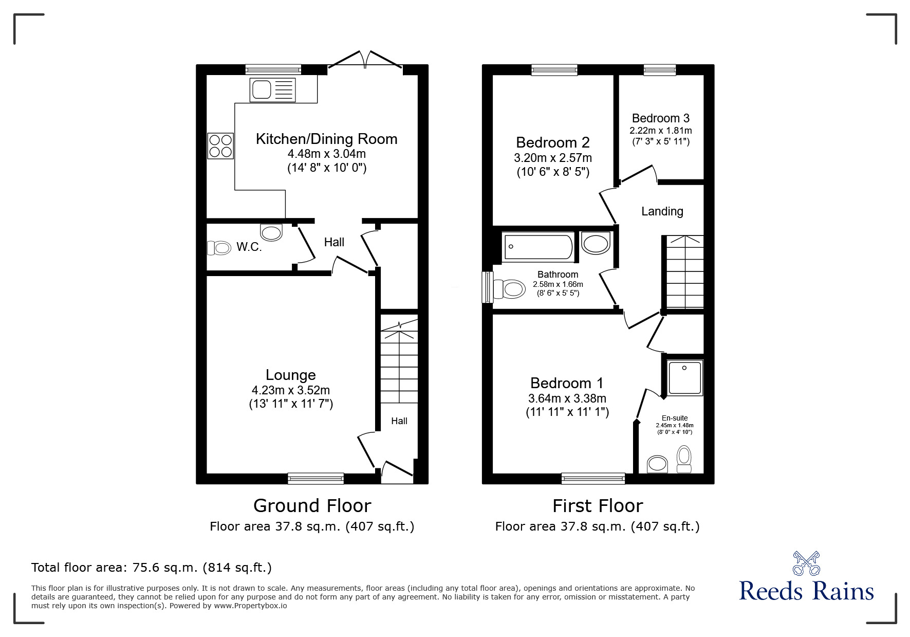 Floorplan of 3 bedroom Semi Detached House for sale, Buckthorn Drive, Stoke-on-Trent, Staffordshire, ST6