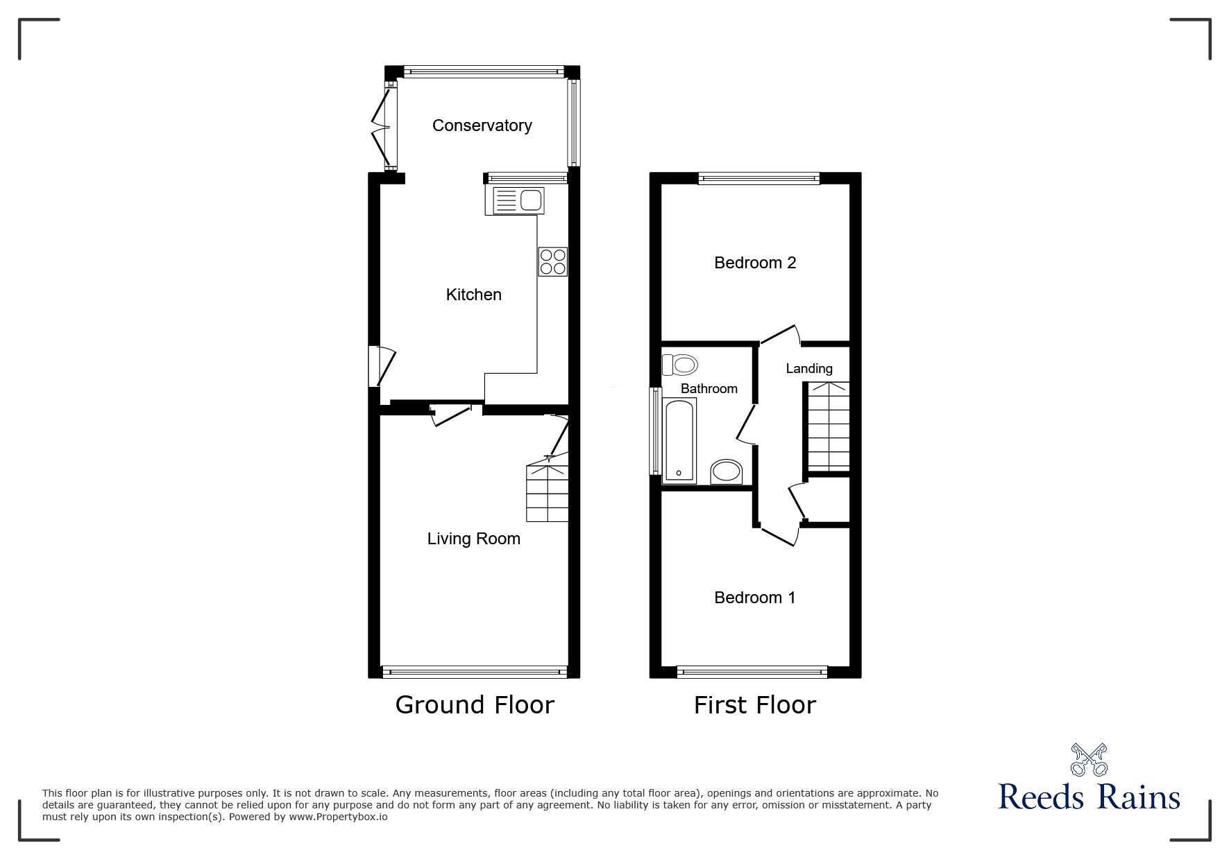 Floorplan of 2 bedroom Semi Detached House for sale, June Road, Stoke-on-Trent, Staffordshire, ST4