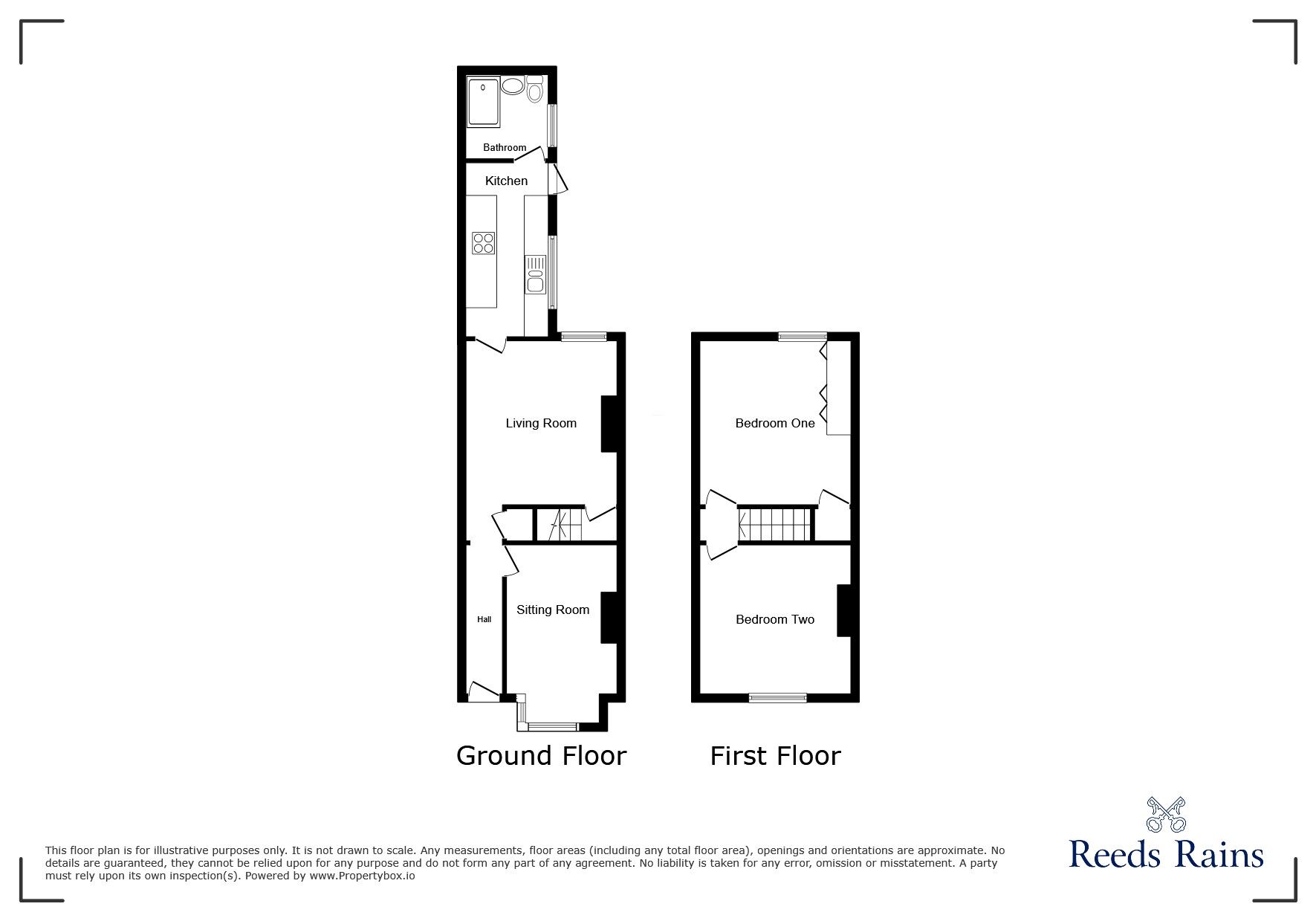 Floorplan of 2 bedroom Mid Terrace House to rent, Balfour Street, Stoke-on-Trent, Staffordshire, ST1
