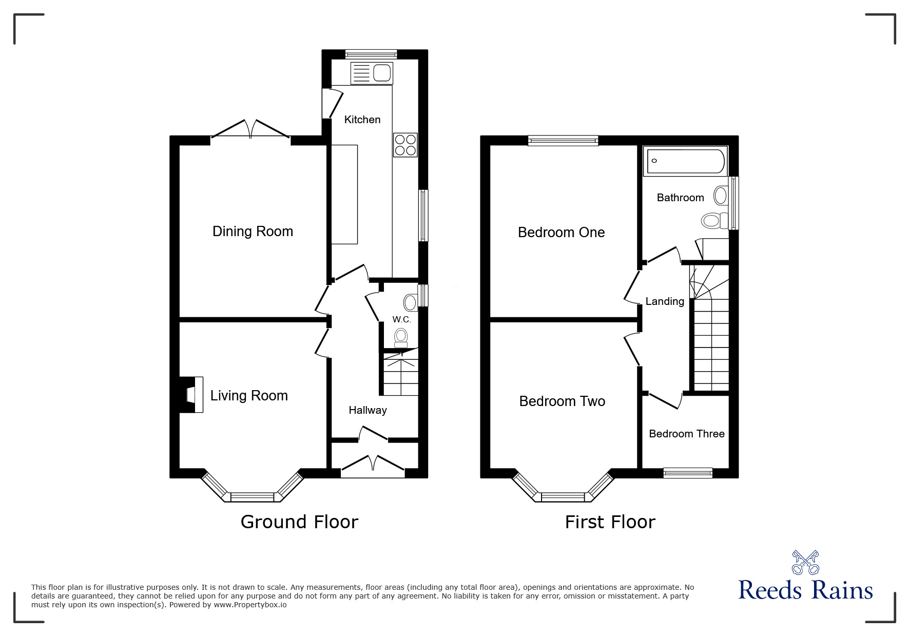 Floorplan of 3 bedroom Semi Detached House for sale, Brompton Drive, Stoke-on-Trent, Staffordshire, ST2