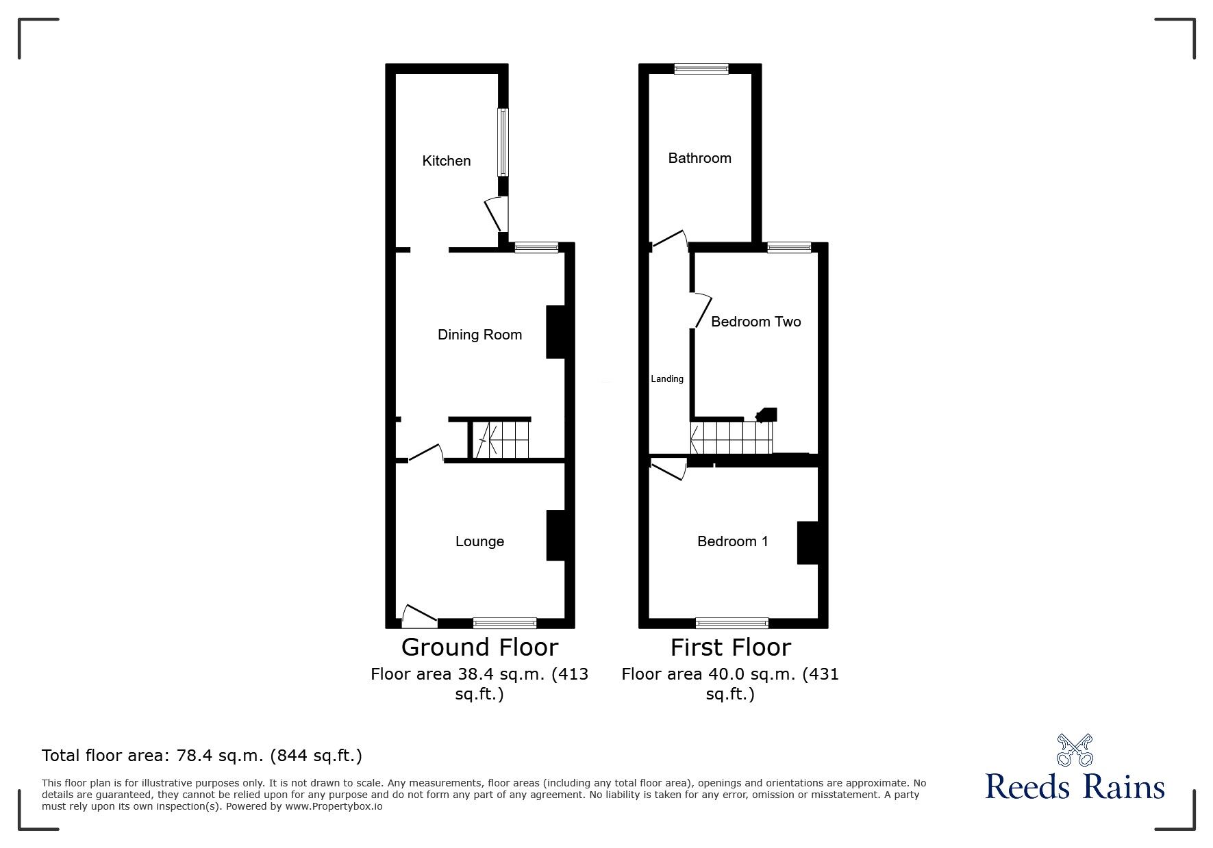 Floorplan of 2 bedroom Mid Terrace House to rent, Sandon Street, Stoke-on-Trent, Staffordshire, ST1