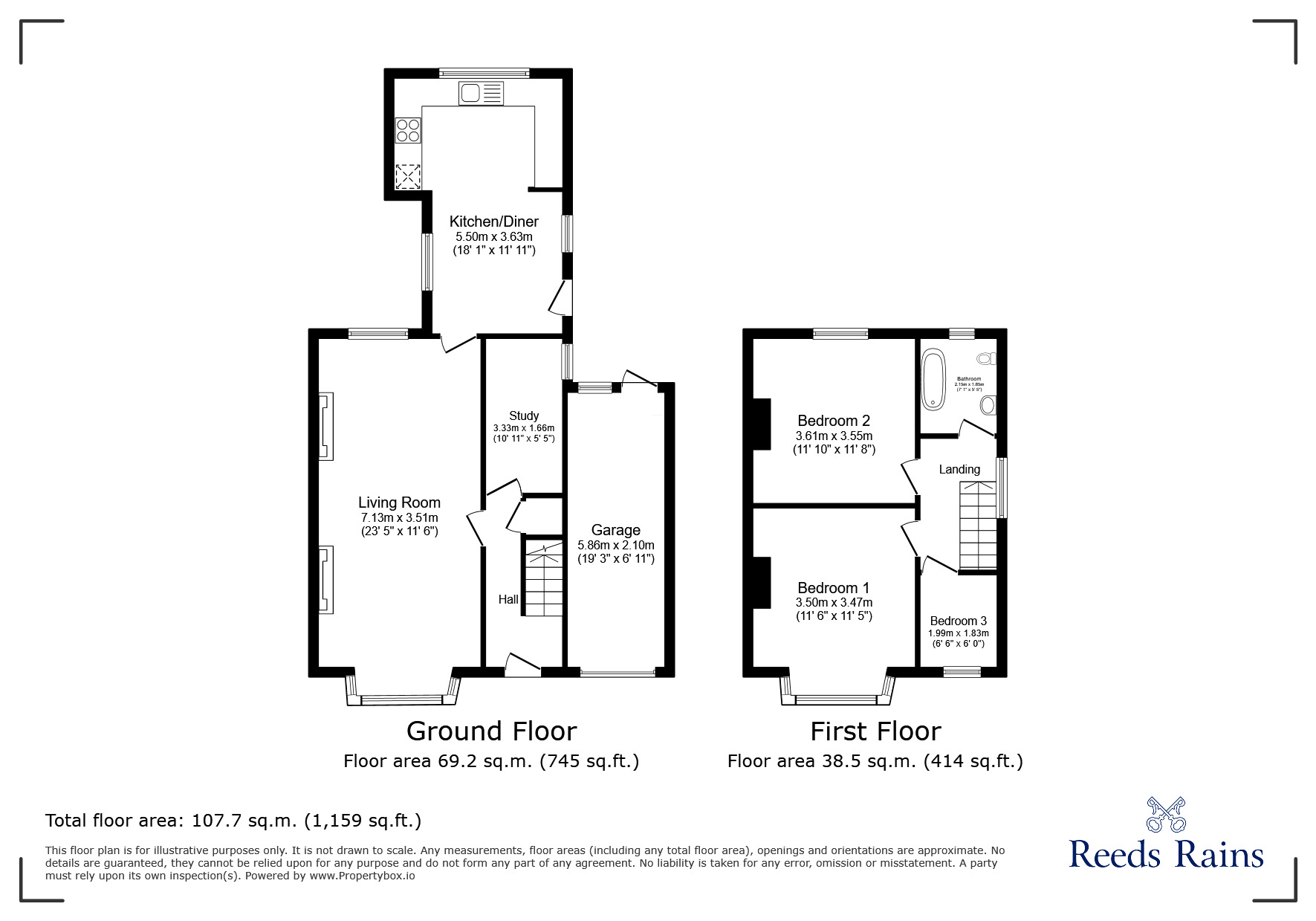 Floorplan of 3 bedroom Semi Detached House for sale, Dividy Road, Stoke-on-Trent, Staffordshire, ST2