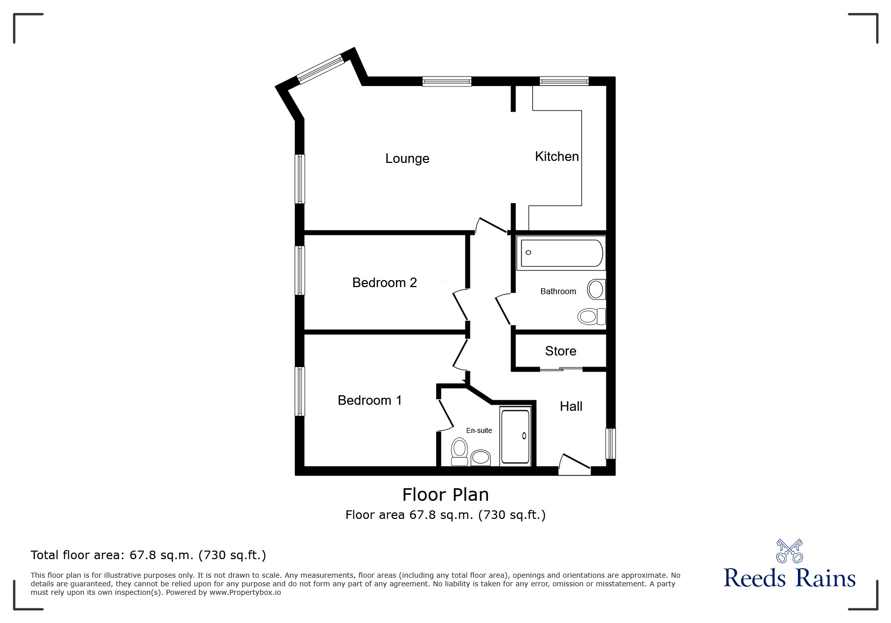 Floorplan of 2 bedroom  Flat for sale, Ambassador Road, Stoke-on-Trent, Staffordshire, ST1
