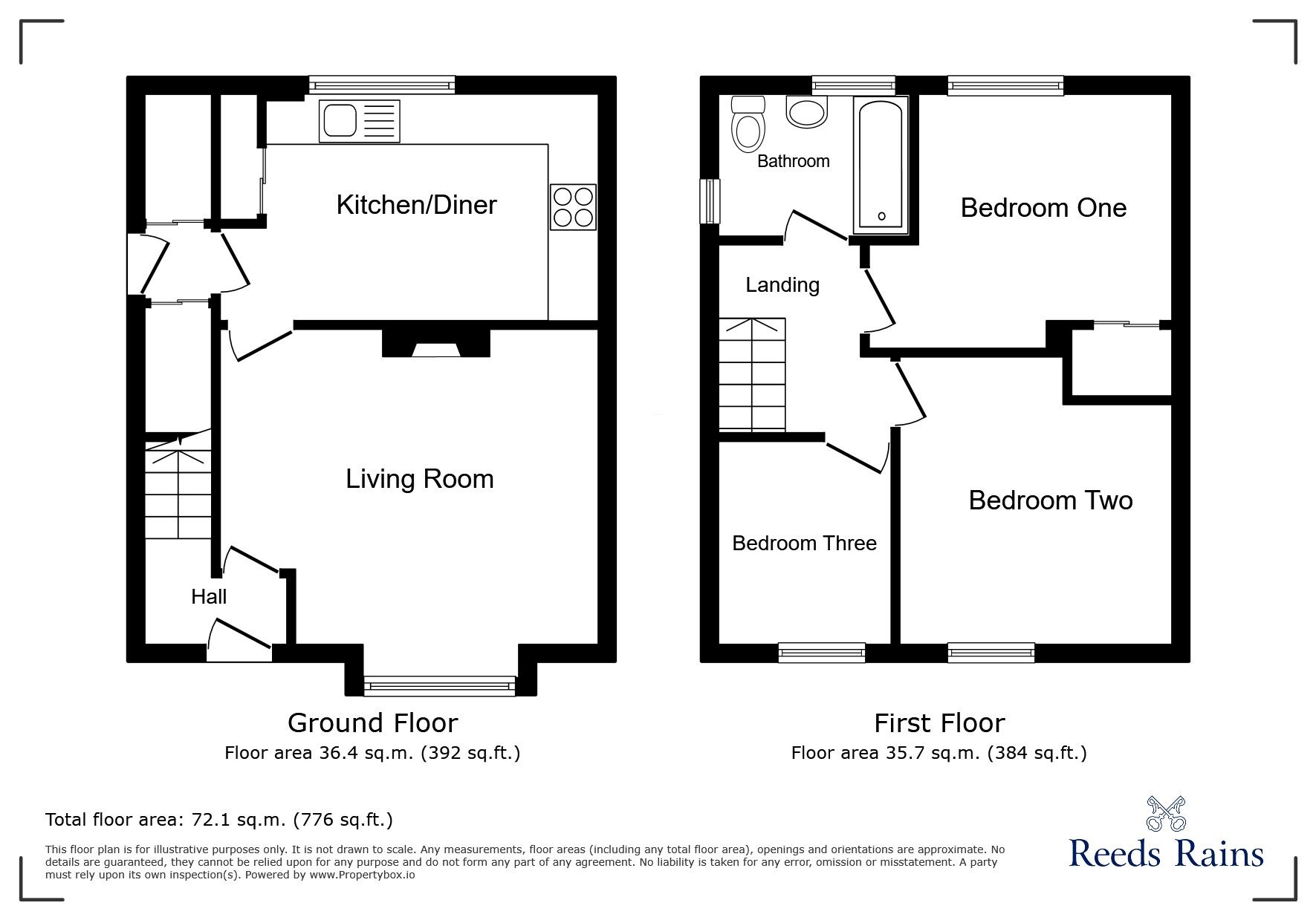 Floorplan of 3 bedroom Semi Detached House to rent, Lane Farm Grove, Stoke-on-Trent, Staffordshire, ST1