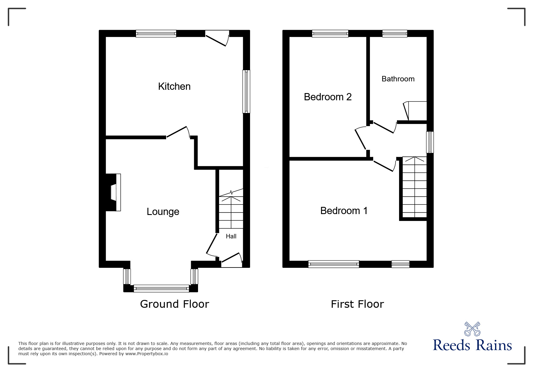 Floorplan of 2 bedroom End Terrace House for sale, Howard Crescent, Stoke-on-Trent, Staffordshire, ST1