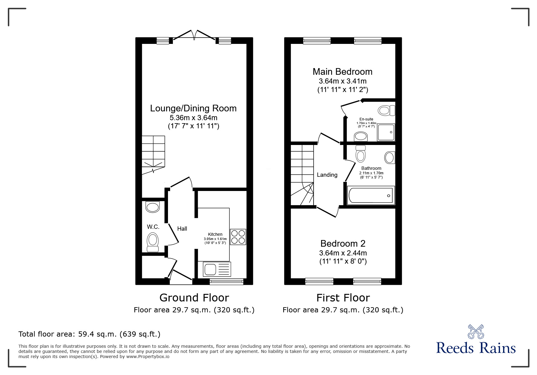 Floorplan of 2 bedroom End Terrace House for sale, Harry Eaton Grove, Stoke-on-Trent, Staffordshire, ST1