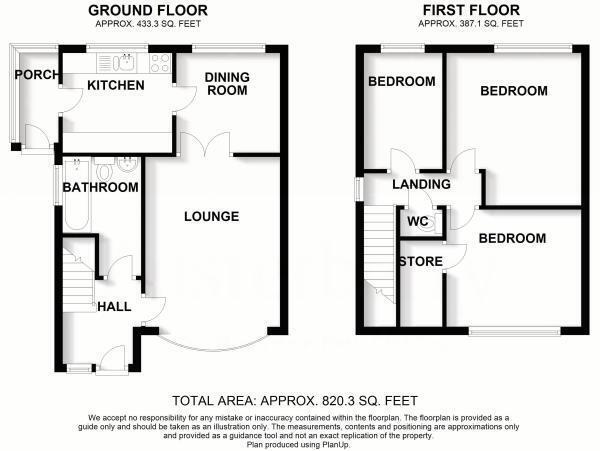 Floorplan of 3 bedroom Semi Detached House for sale, Wingrove Avenue, Stoke-on-Trent, Staffordshire, ST3