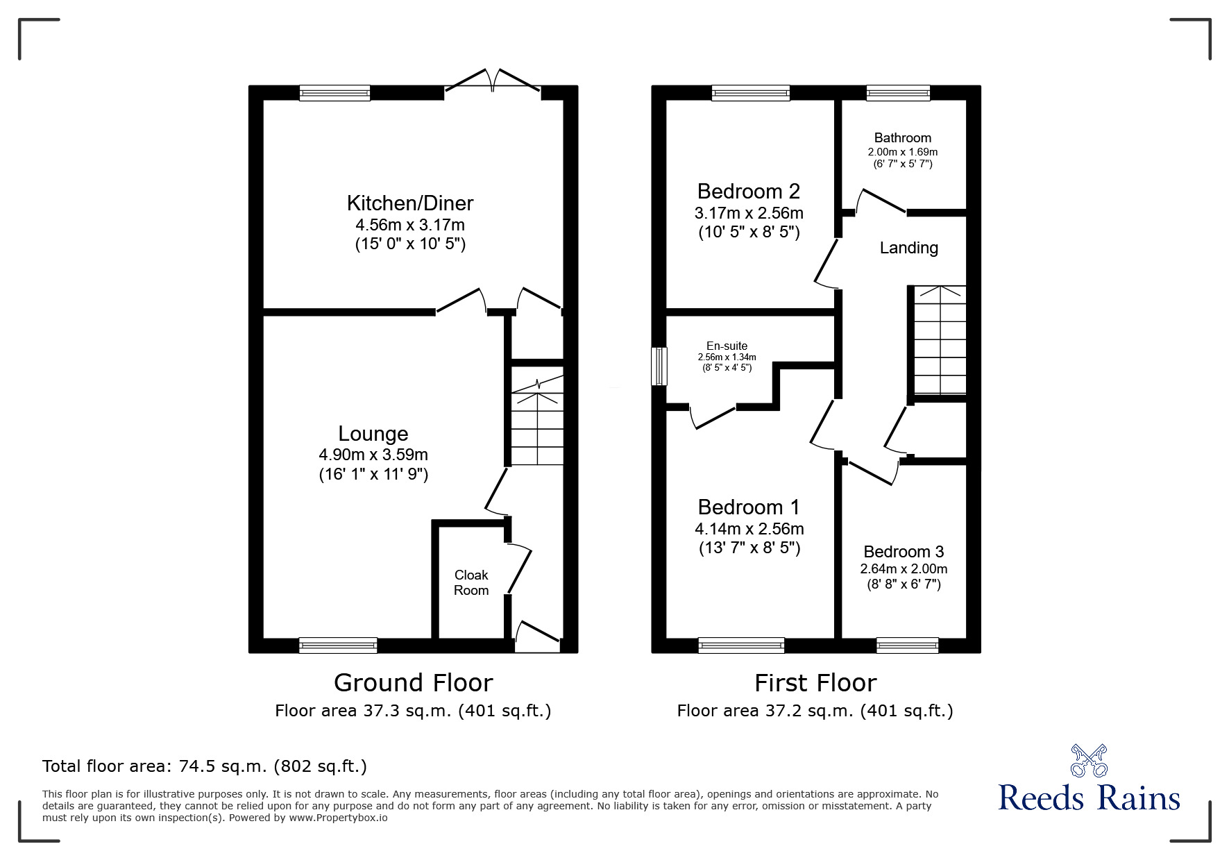 Floorplan of 3 bedroom Semi Detached House for sale, James Broomhall Place, Stoke-on-Trent, Staffordshire, ST1