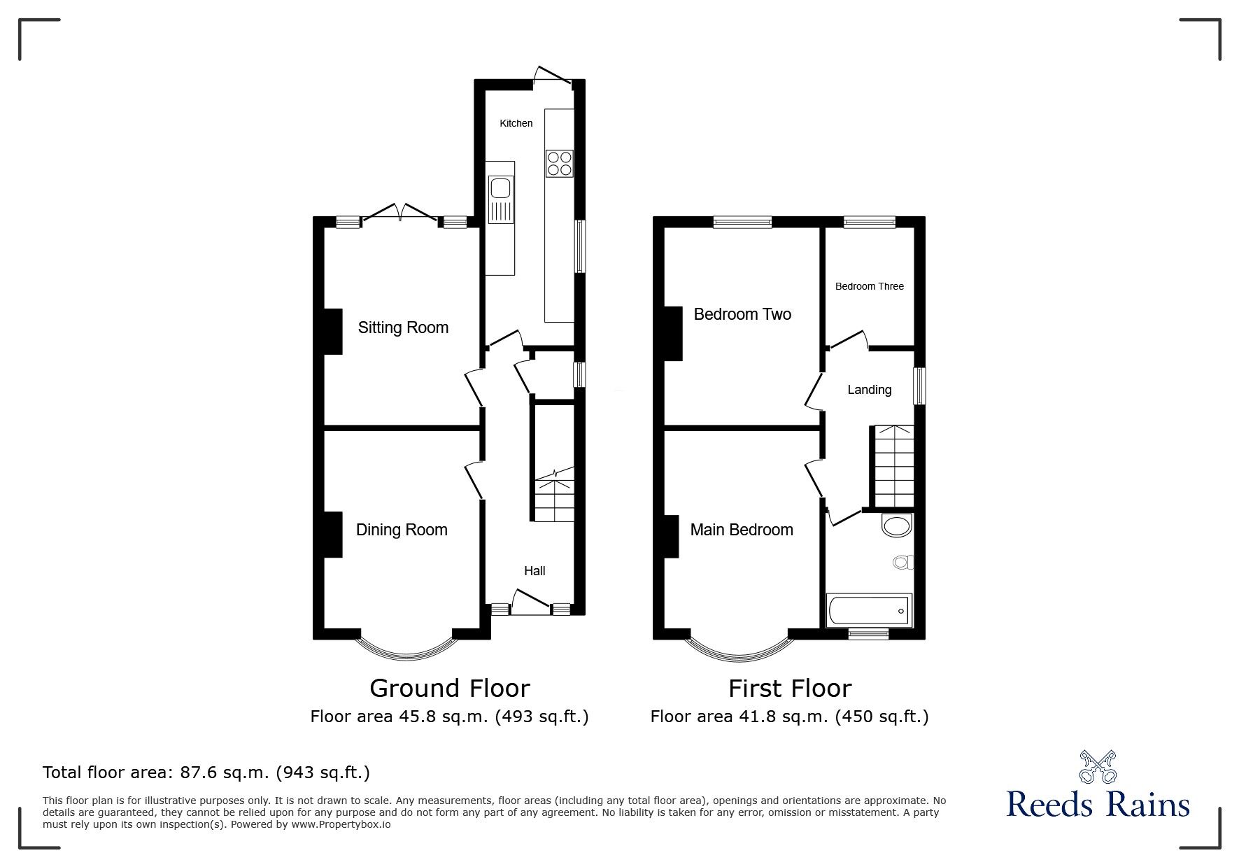 Floorplan of 3 bedroom Semi Detached House to rent, Birchgate, Stoke-on-Trent, Staffordshire, ST2
