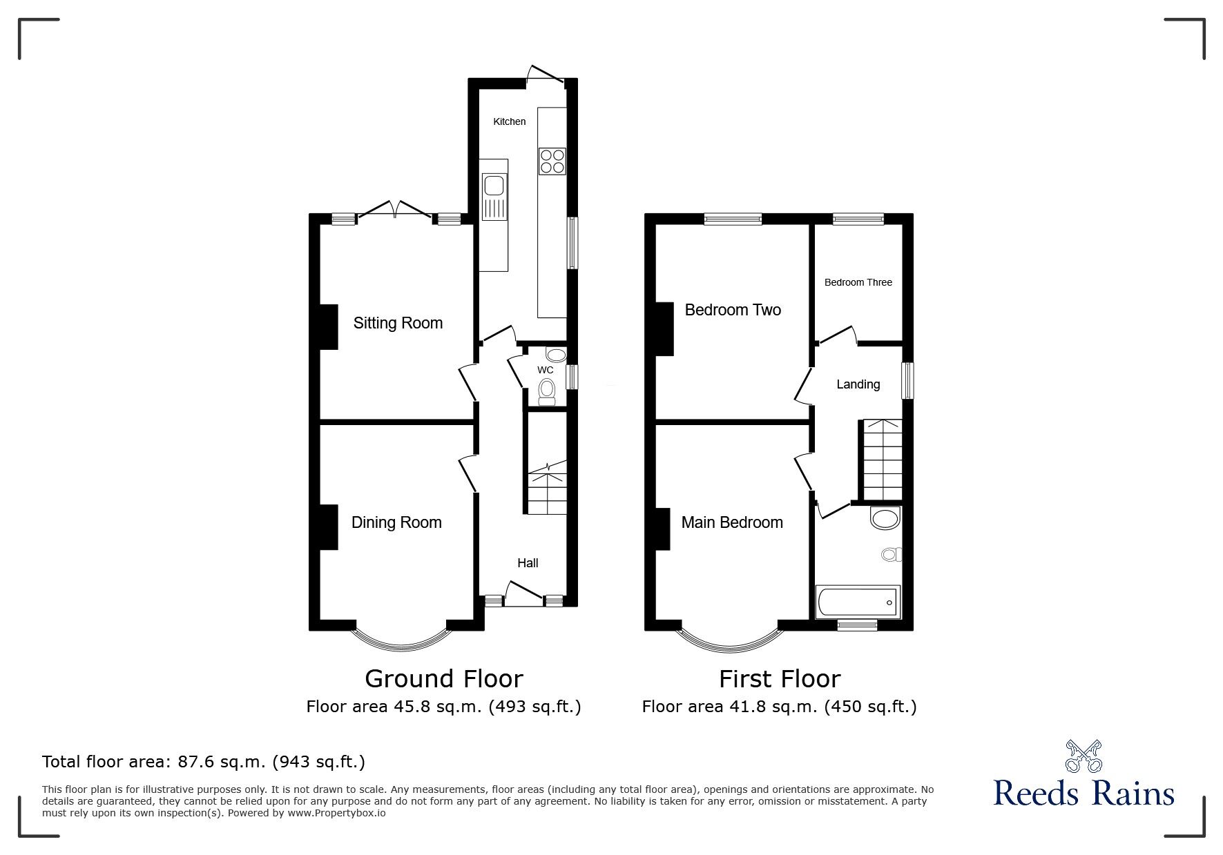 Floorplan of 3 bedroom Semi Detached House to rent, Birchgate, Stoke-on-Trent, Staffordshire, ST2